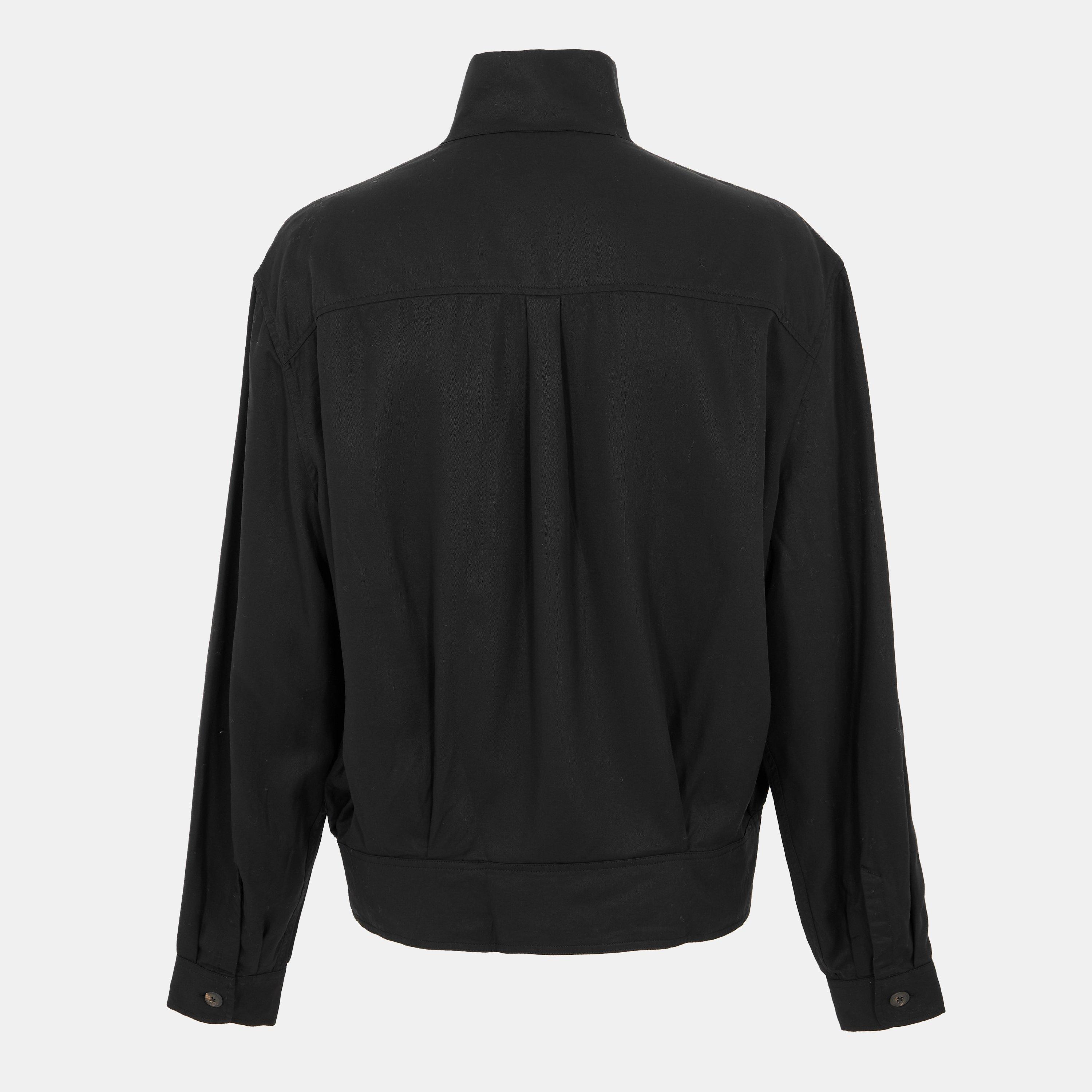 Draping Black - Our Legacy - Men's Ribbed Cuffs Harrington Jacket - 2