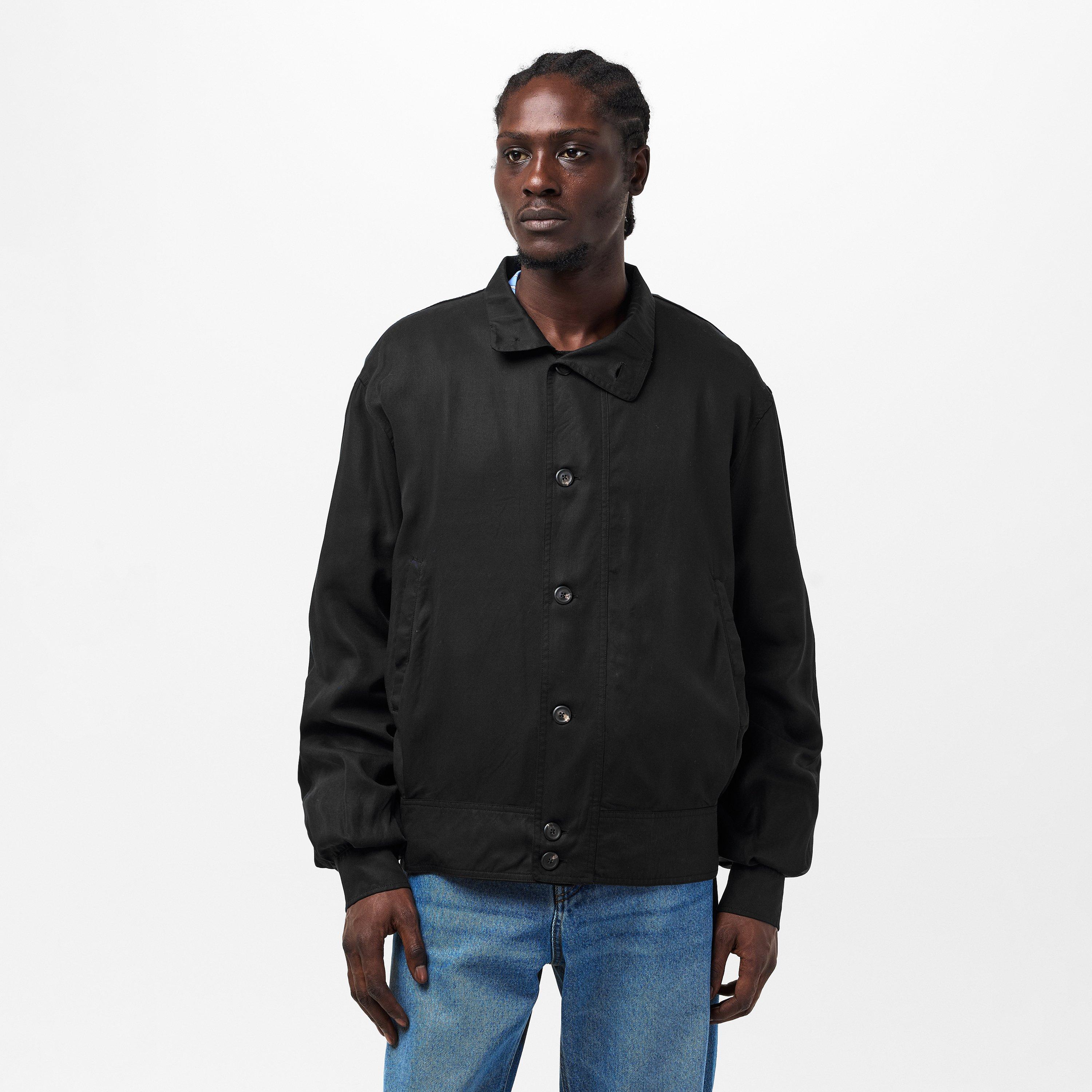 Draping Black - Our Legacy - Men's Ribbed Cuffs Harrington Jacket - 3
