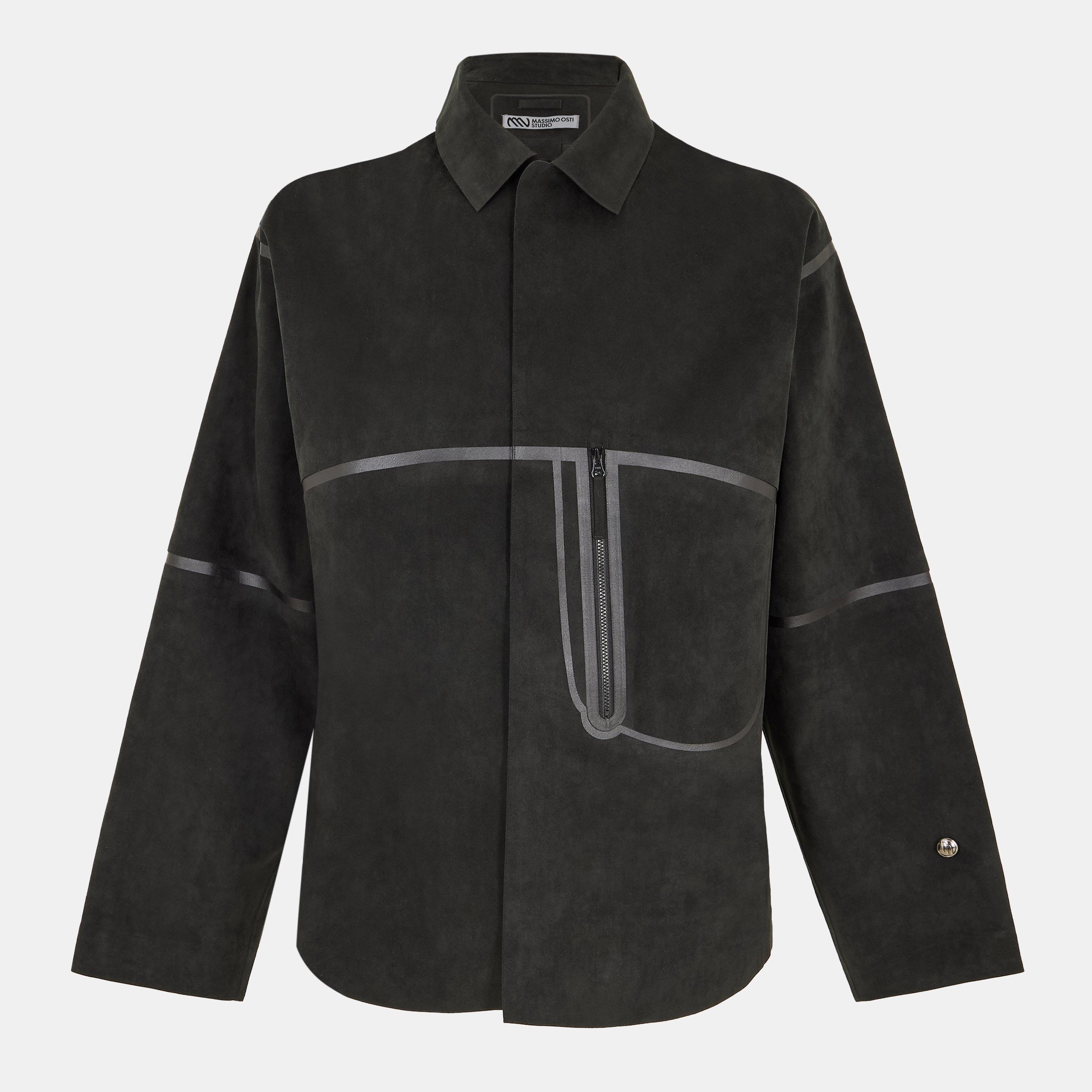 Black 999 - Massimo Osti Studio - Men's Alcant Structured Overshirt - 1