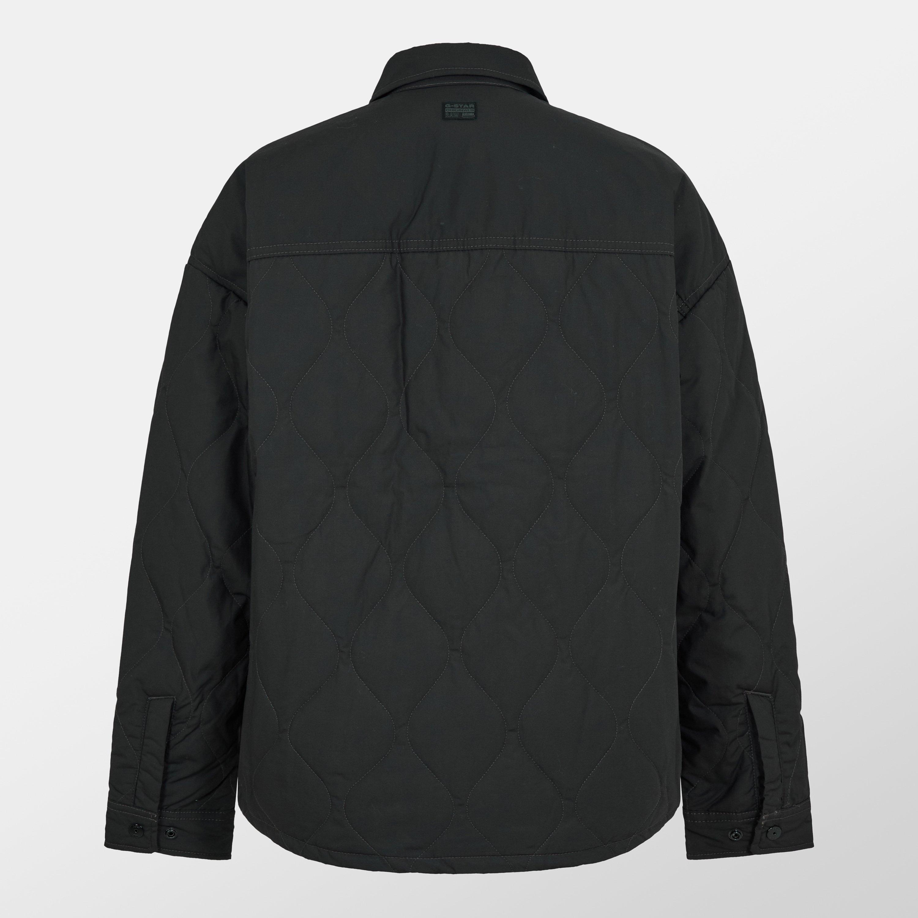 Dk Black - G Star - Men's Postino Quilted Cotton Oversized Overshirt - 2
