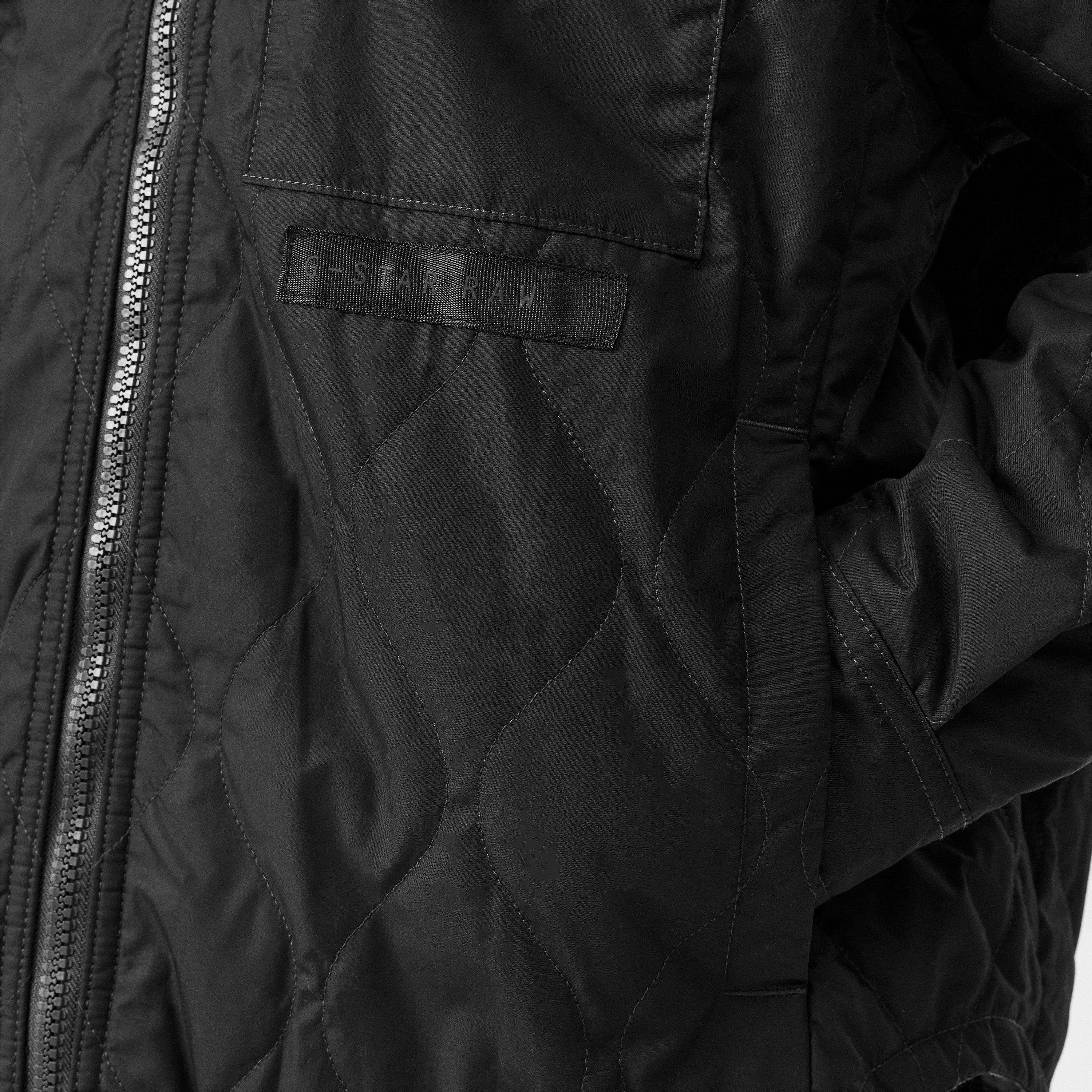 Dk Black - G Star - Men's Postino Quilted Cotton Oversized Overshirt - 5