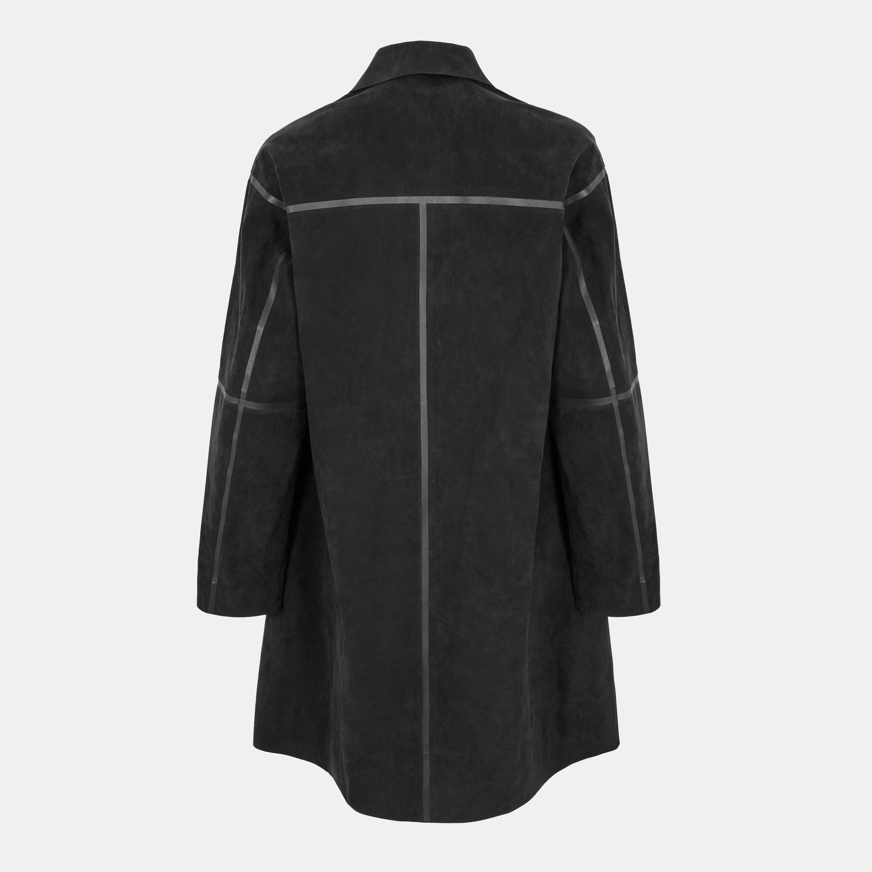 Black 999 - Massimo Osti Studio - Men's Alcant Long Structured Tailored Overcoat - 2