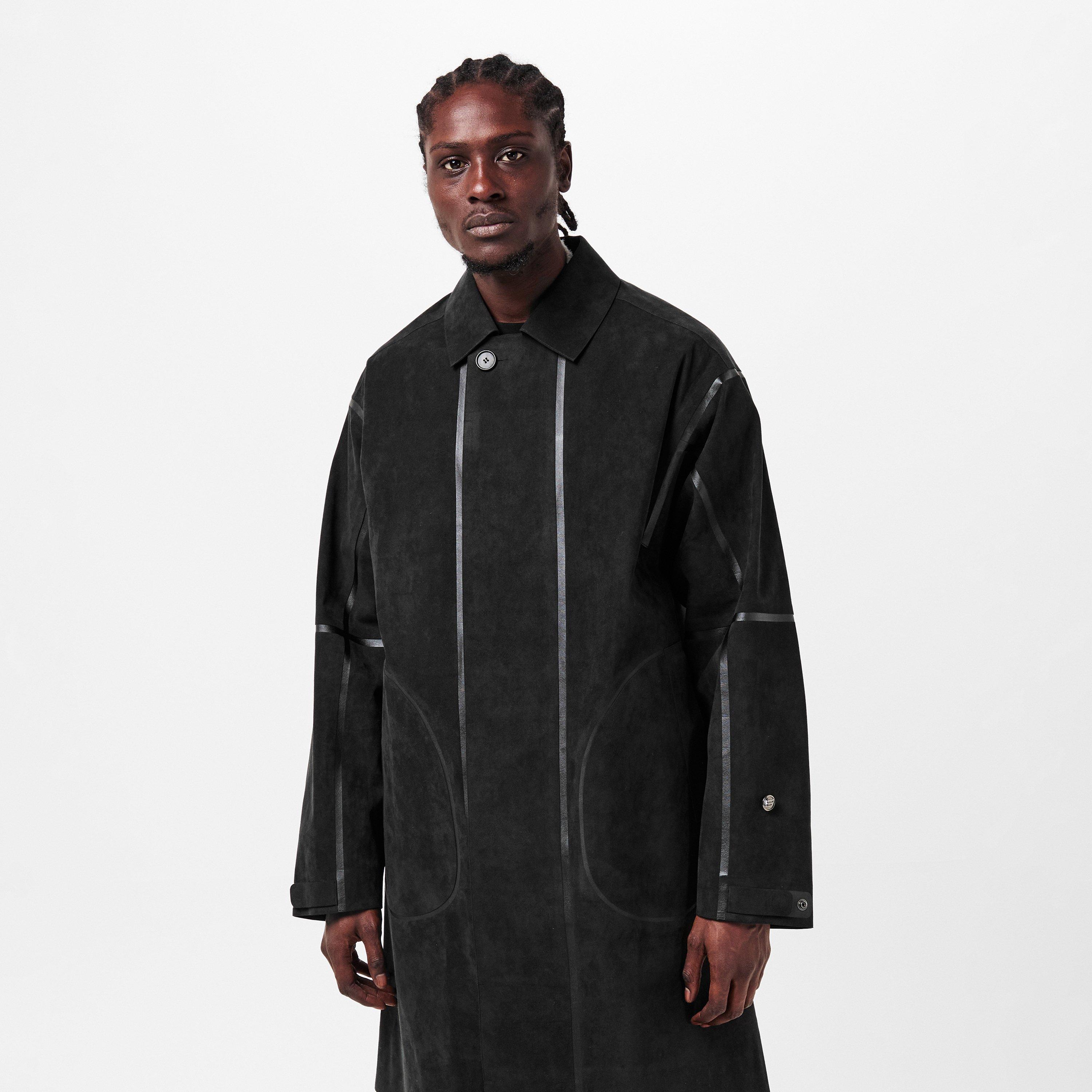 Black 999 - Massimo Osti Studio - Men's Alcant Long Structured Tailored Overcoat - 3