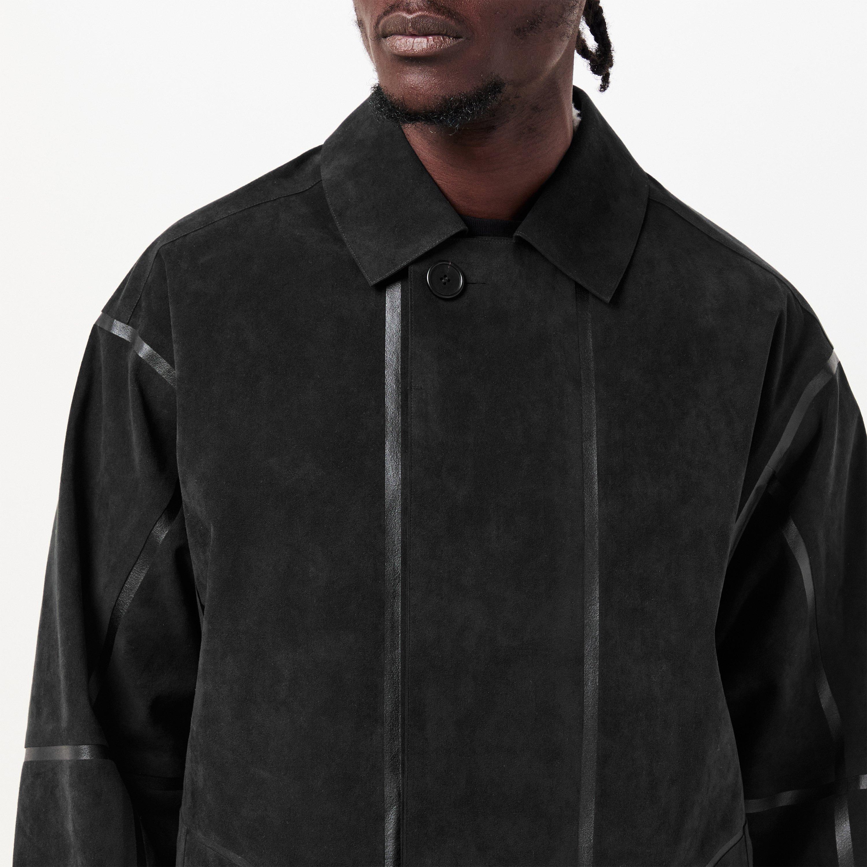 Black 999 - Massimo Osti Studio - Men's Alcant Long Structured Tailored Overcoat - 5