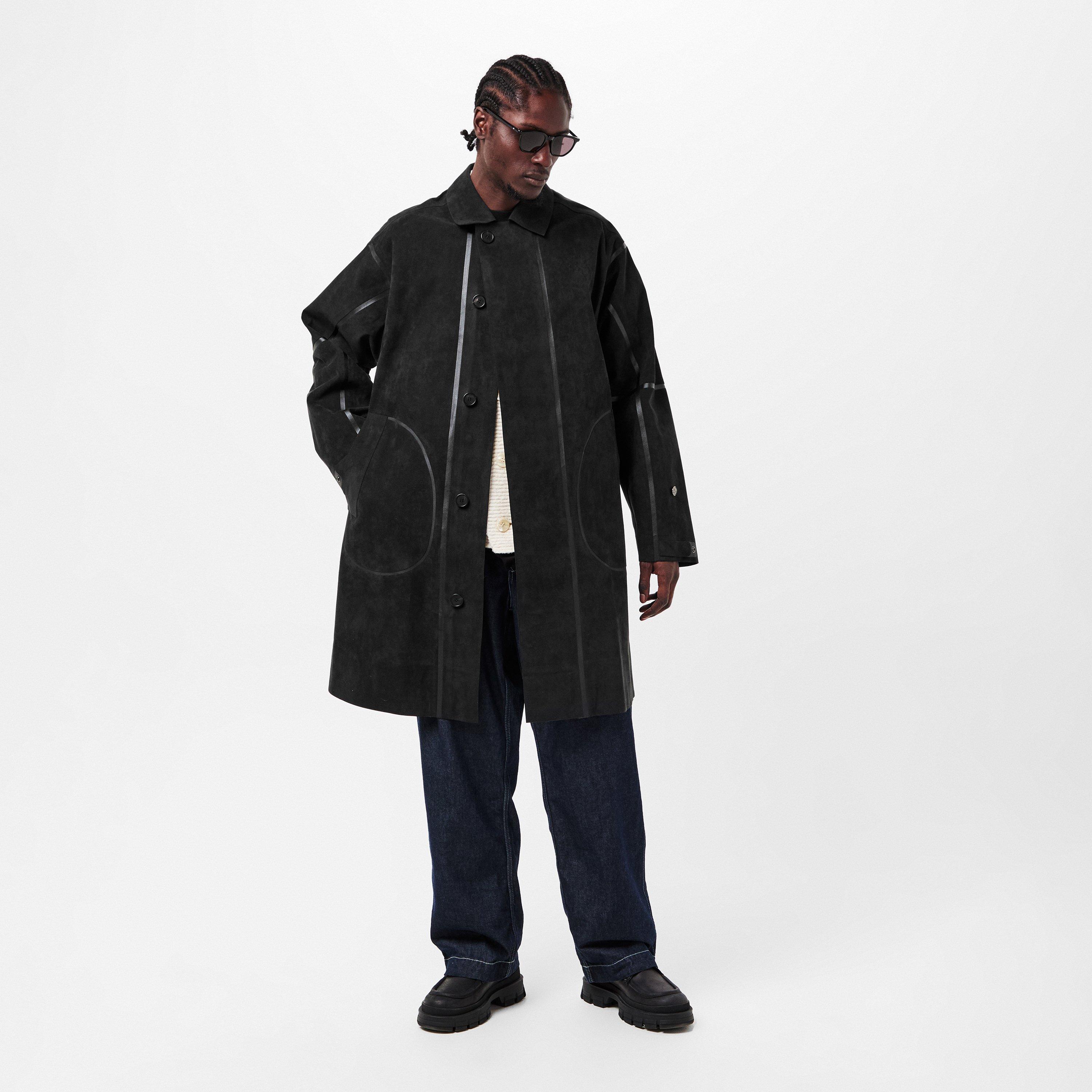 Black 999 - Massimo Osti Studio - Men's Alcant Long Structured Tailored Overcoat - 6