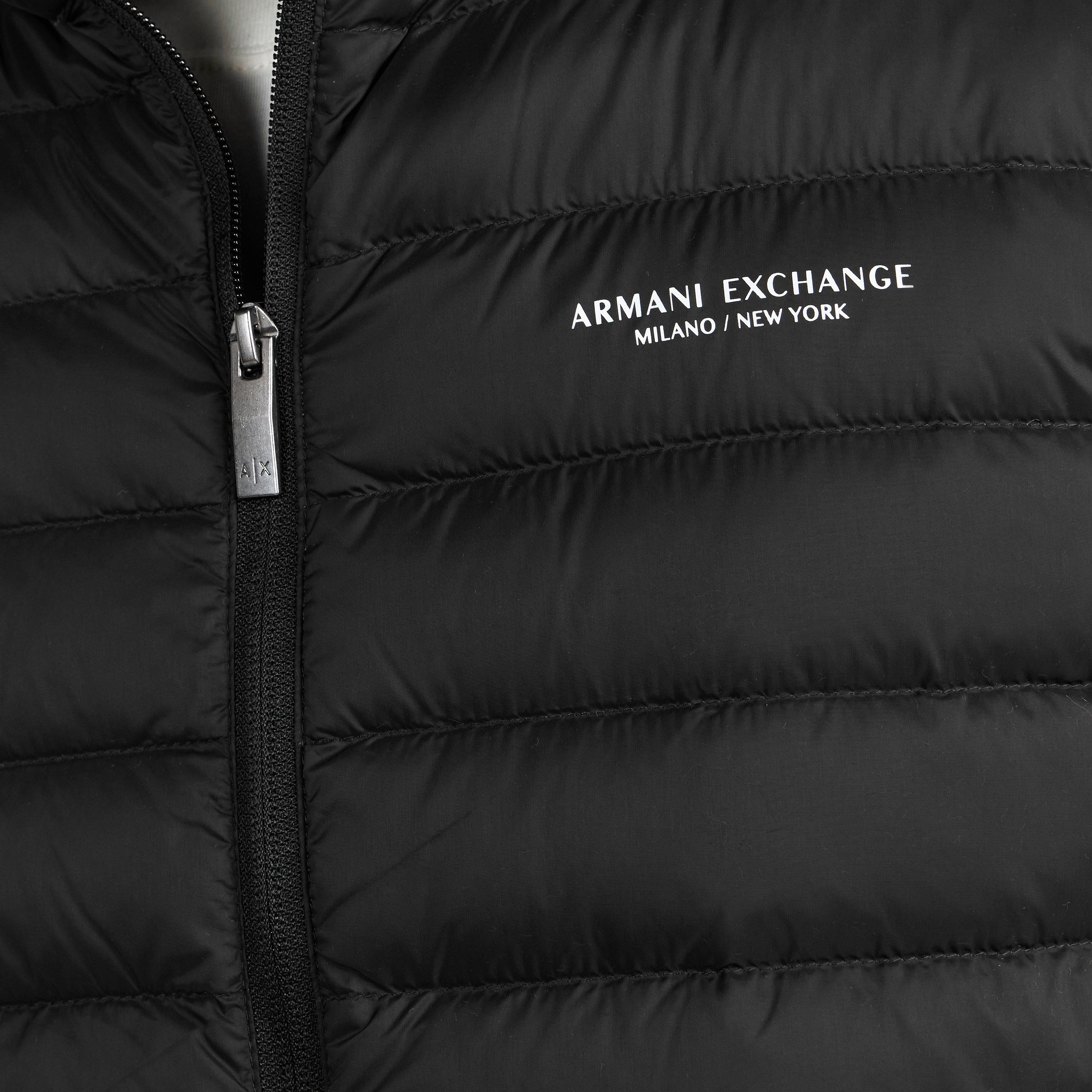 Black UC001 - Schwarz UC001 - Armani Exchange - Men's Down Short Puffer Jacket - 5