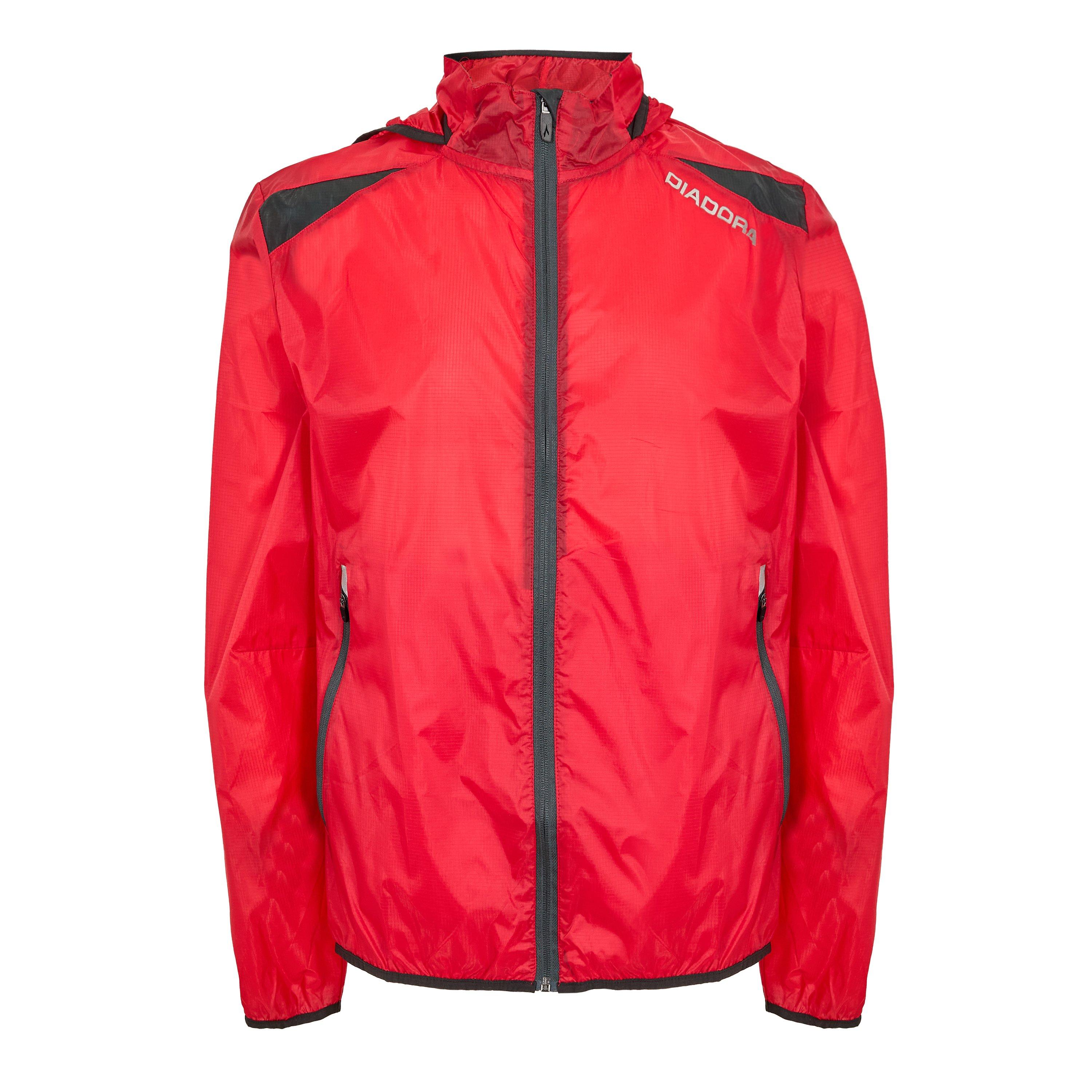 Diadora Men's U.wind Performance Training Jacket - Tomato Red - X Large