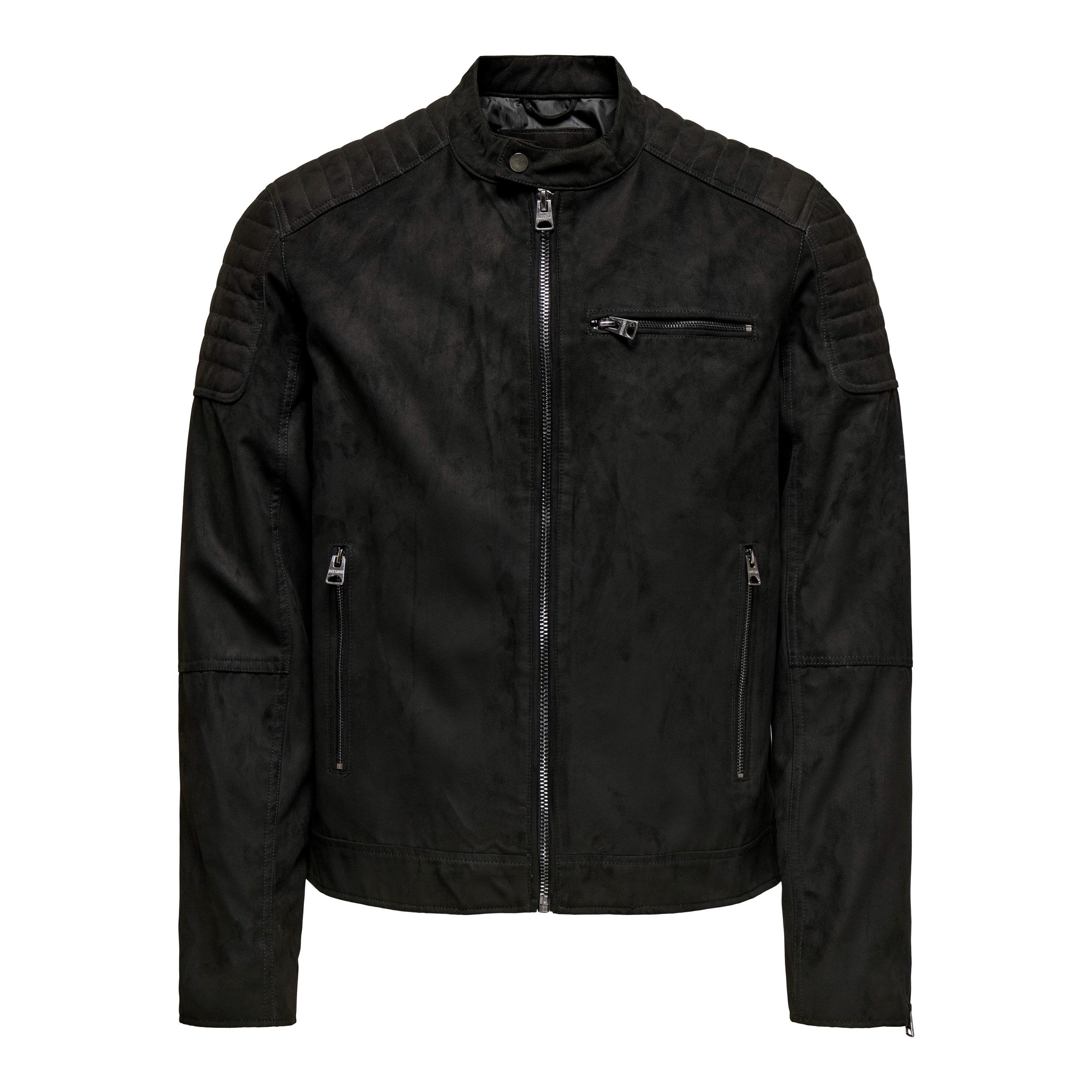 Crna - Only - Bomber Faux Leather Jacket - 6