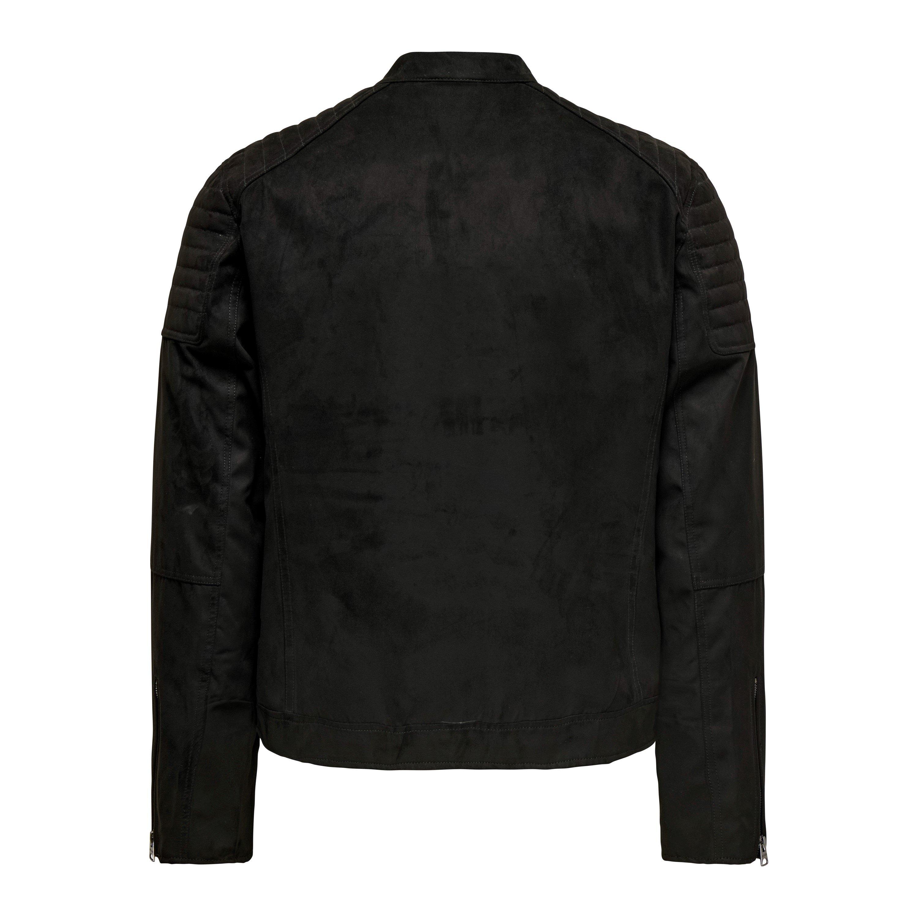 Crna - Only - Bomber Faux Leather Jacket - 7