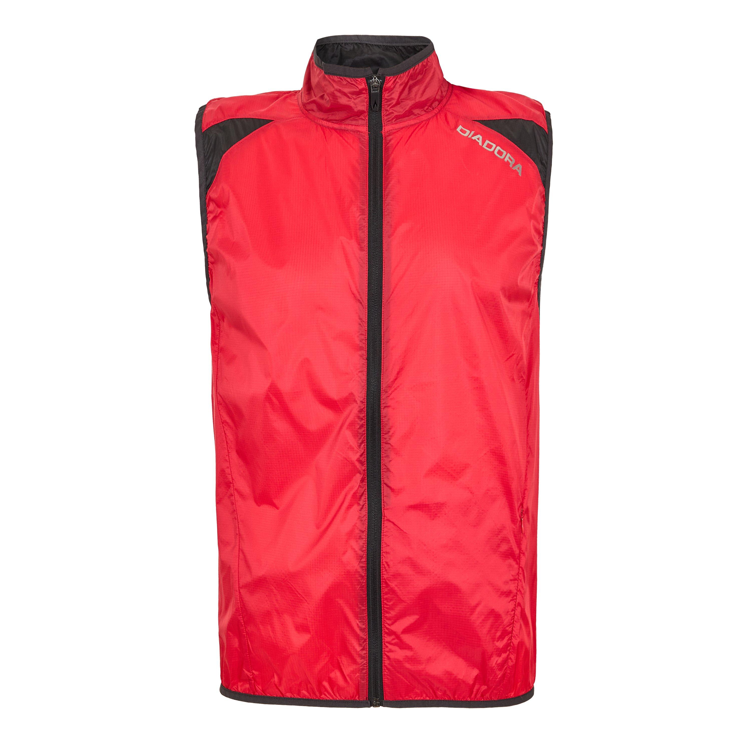 Diadora Men's U.vest Team Gilet - Tomato Red - Large