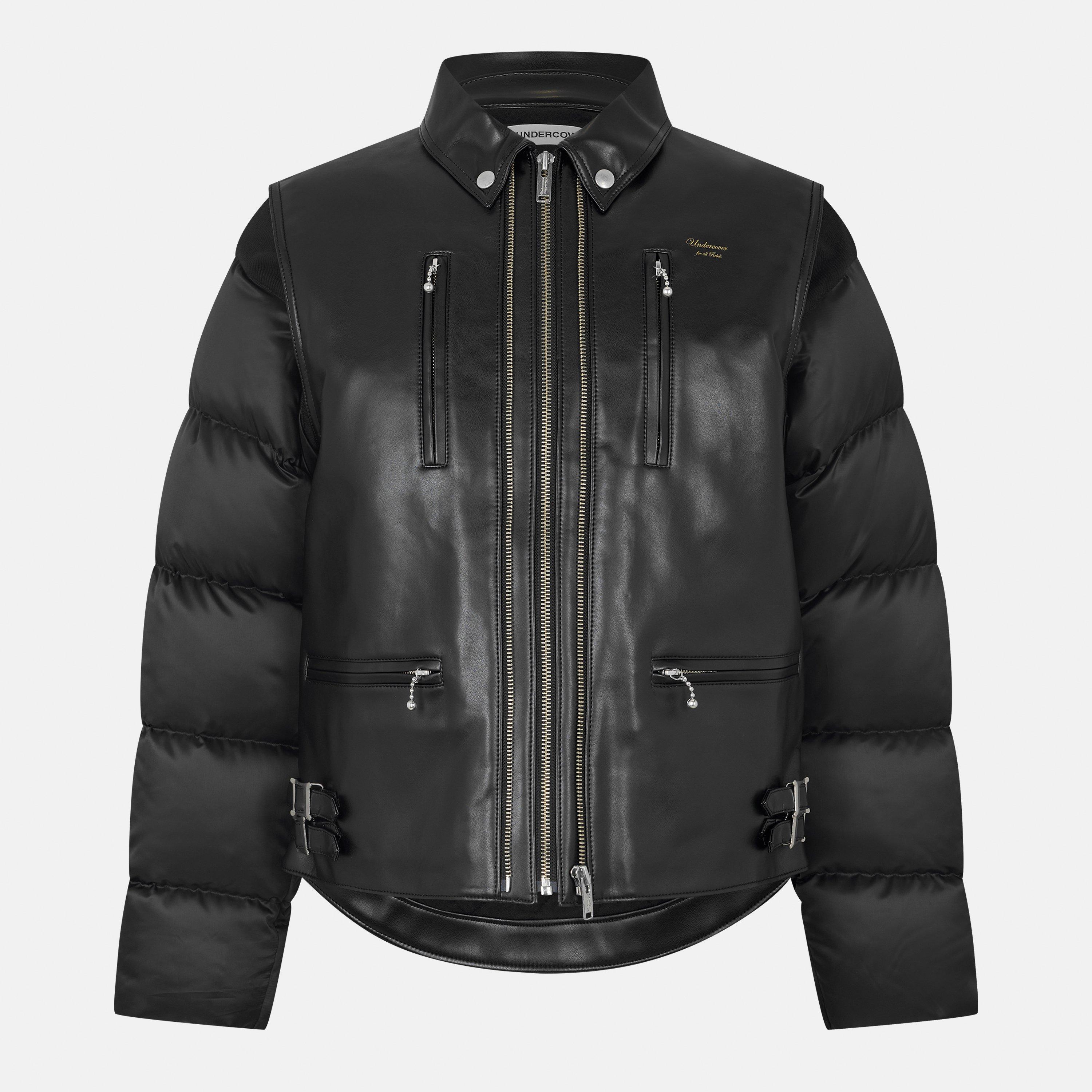 Black - Undercover - Men's Leather Contemporary Cut Jacket - 1
