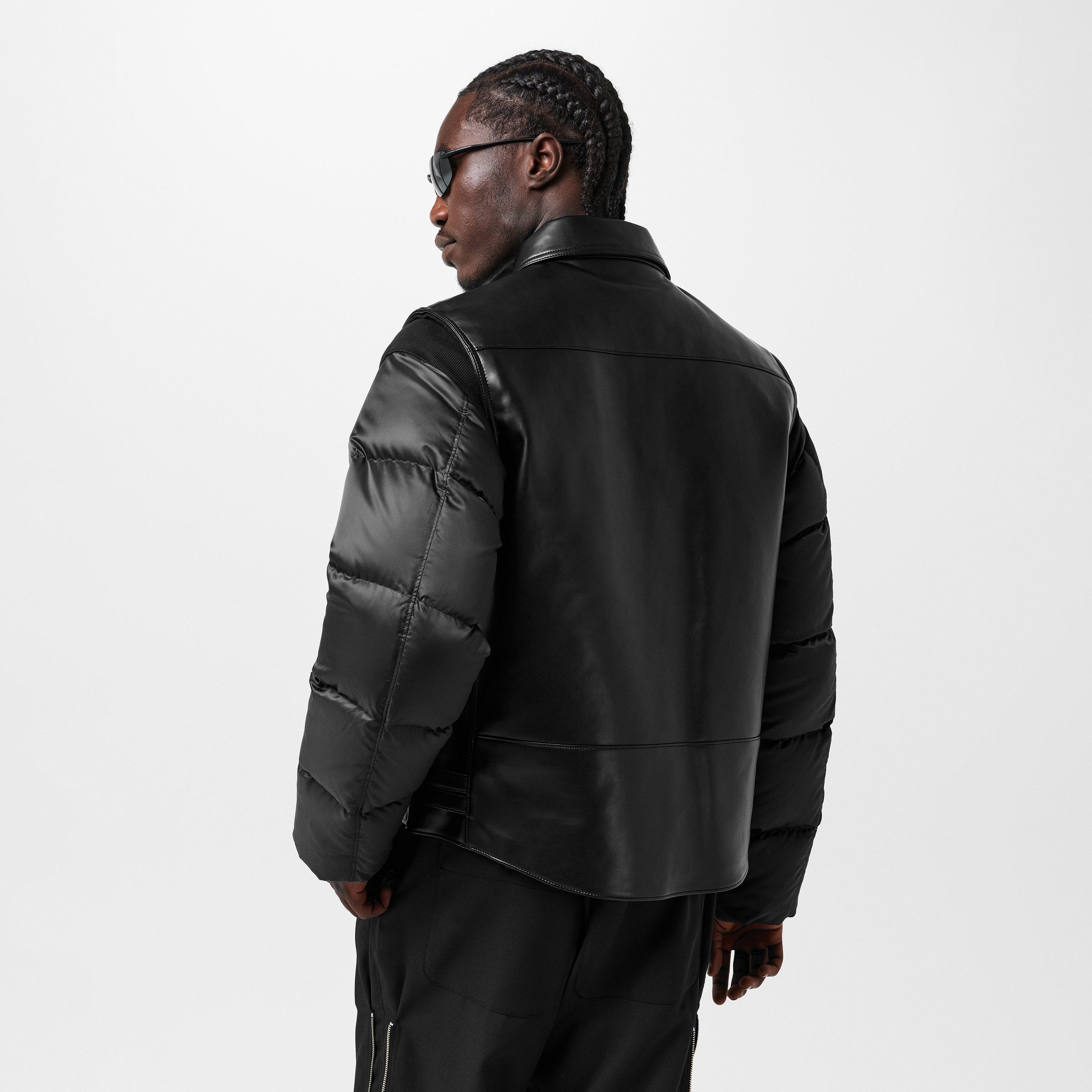 Black - Undercover - Men's Leather Contemporary Cut Jacket - 4