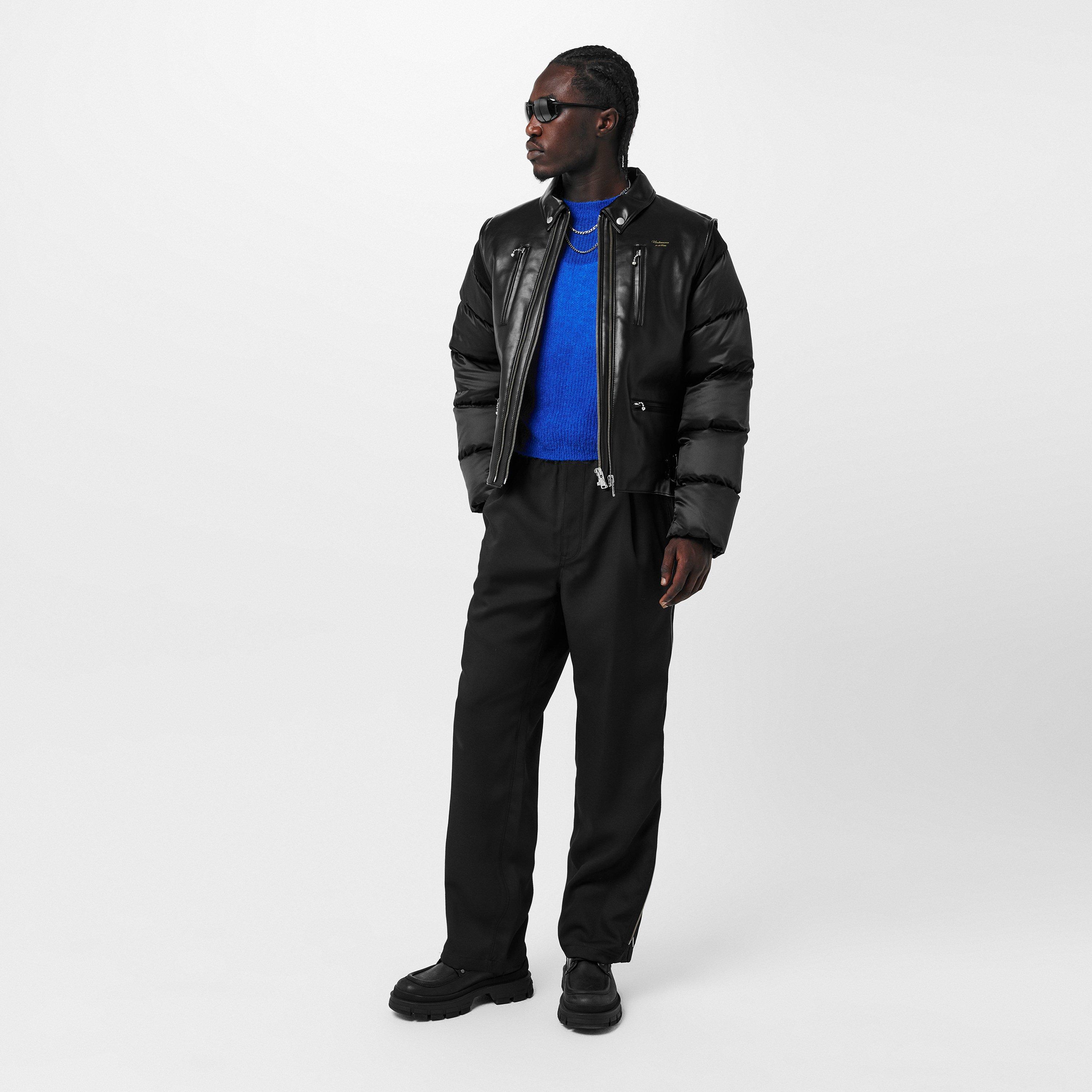 Black - Undercover - Men's Leather Contemporary Cut Jacket - 6