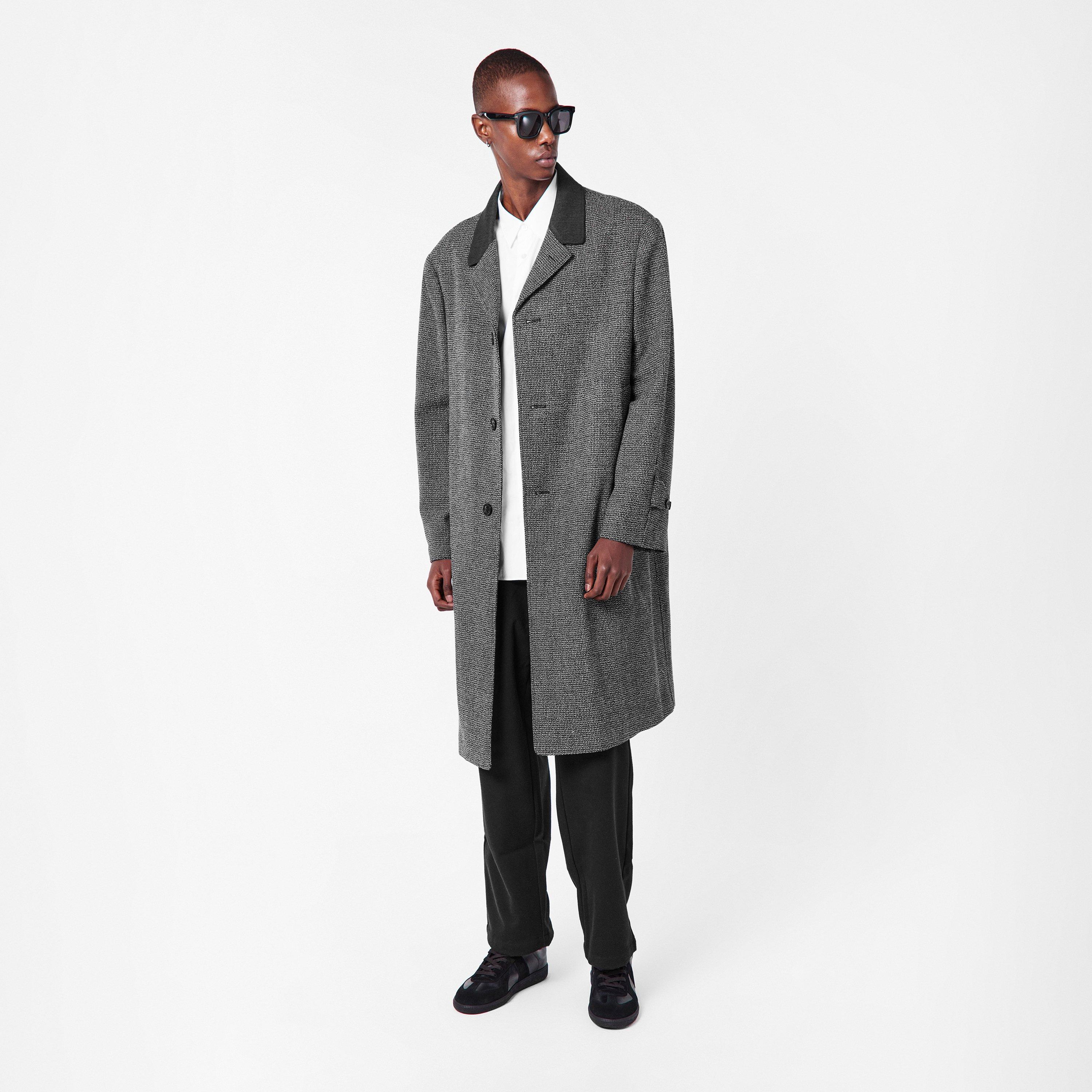 Salt & Pepper - Maison Margiela - Men's Tweed Structured Overcoat - 6