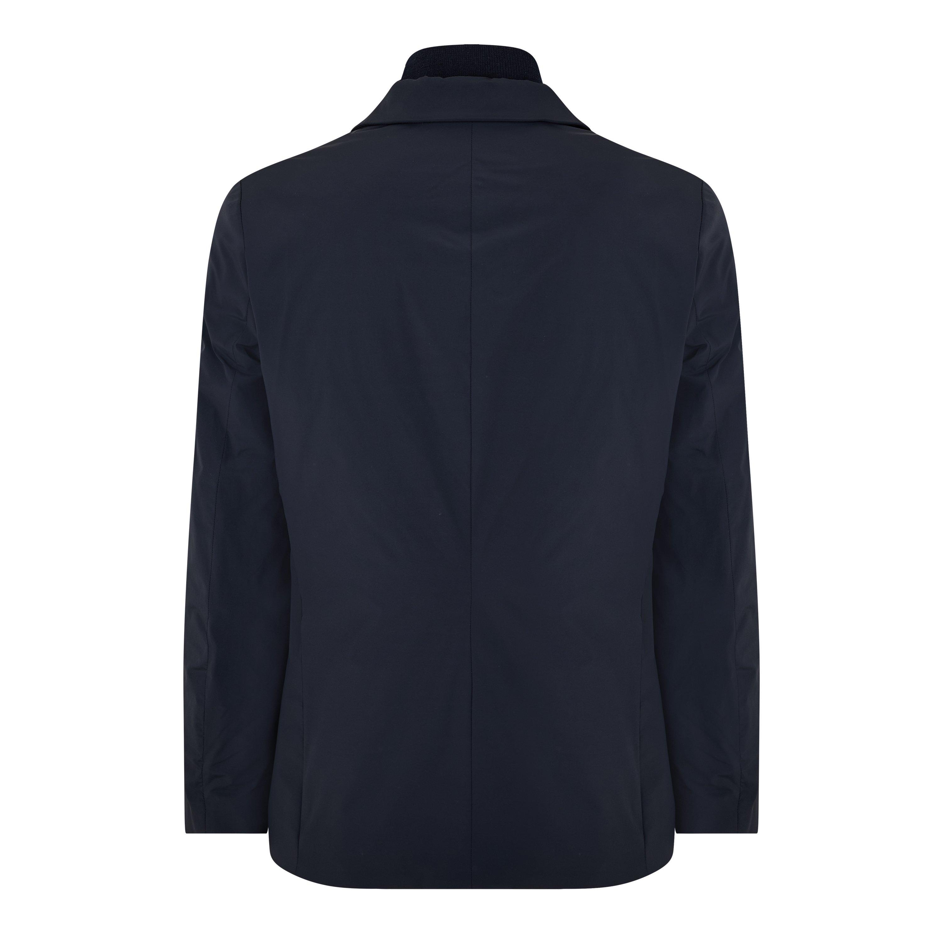 Blu Navy - Emporio Armani - Men's Removable Hoodie Front Pocket Blazer - 2