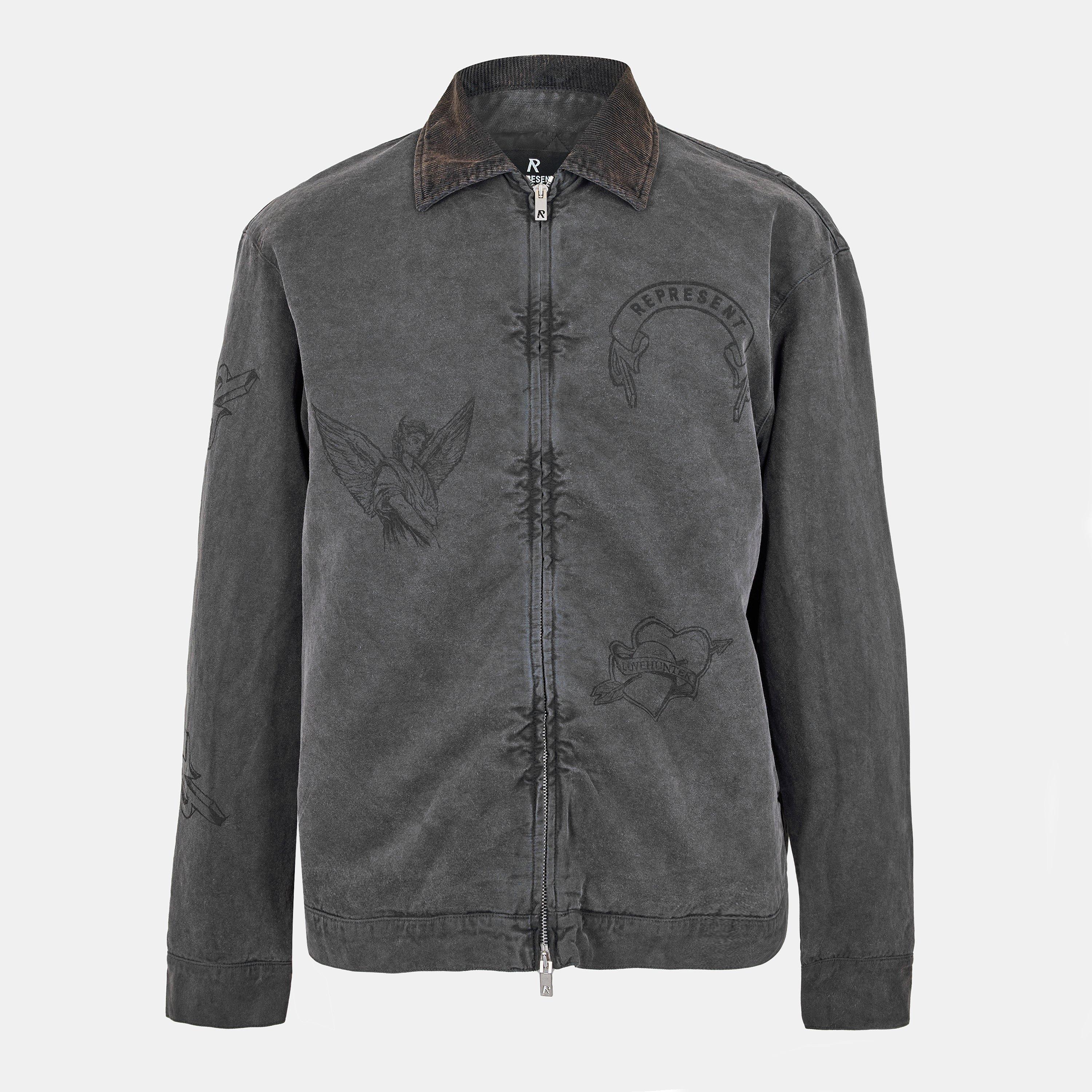 Vintage Black - Represent - Mens Legacy Harrington Jacket - 1