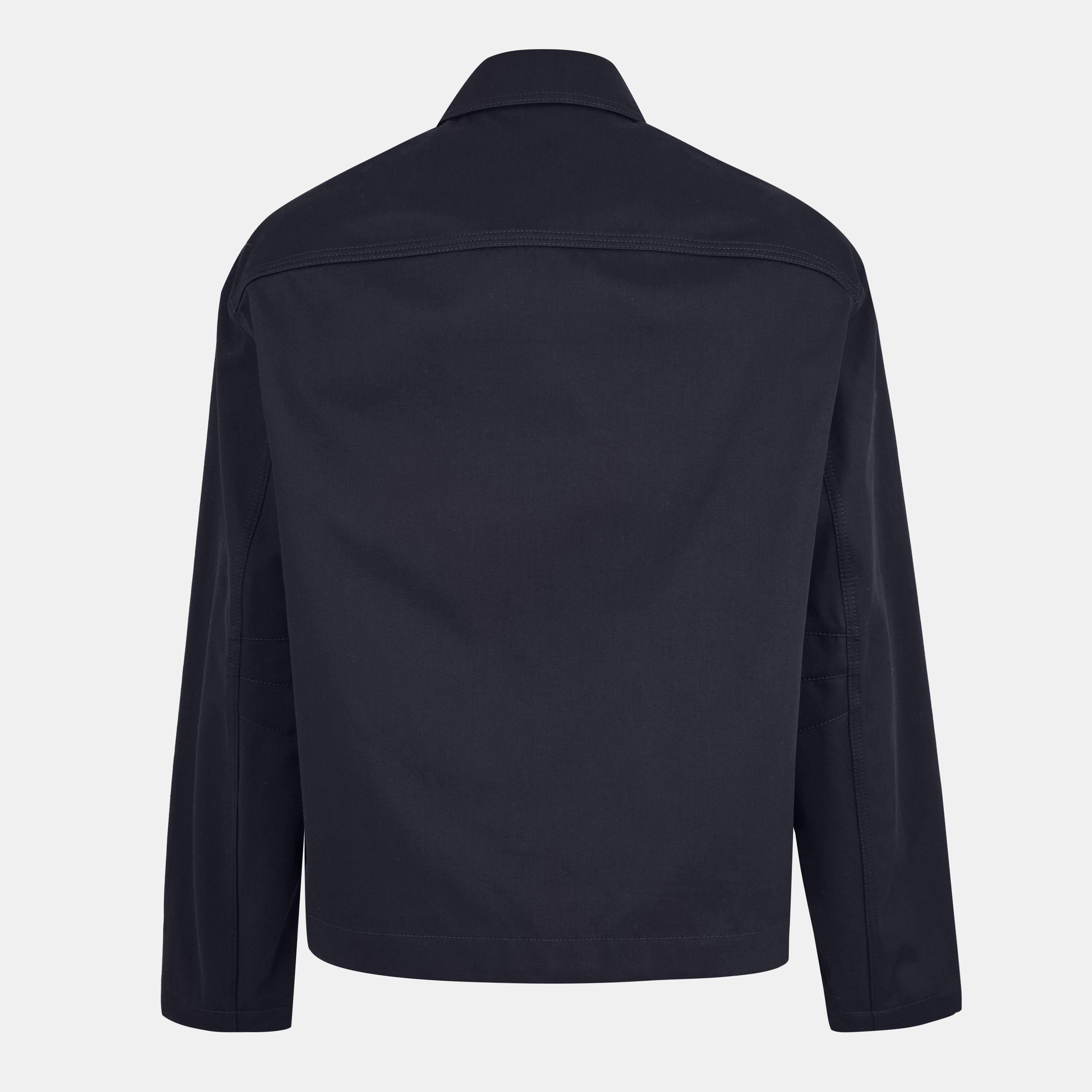 Ink - Gucci - Men's Embossed Cotton Gabardine Long Sleeve Coach Jacket - 2