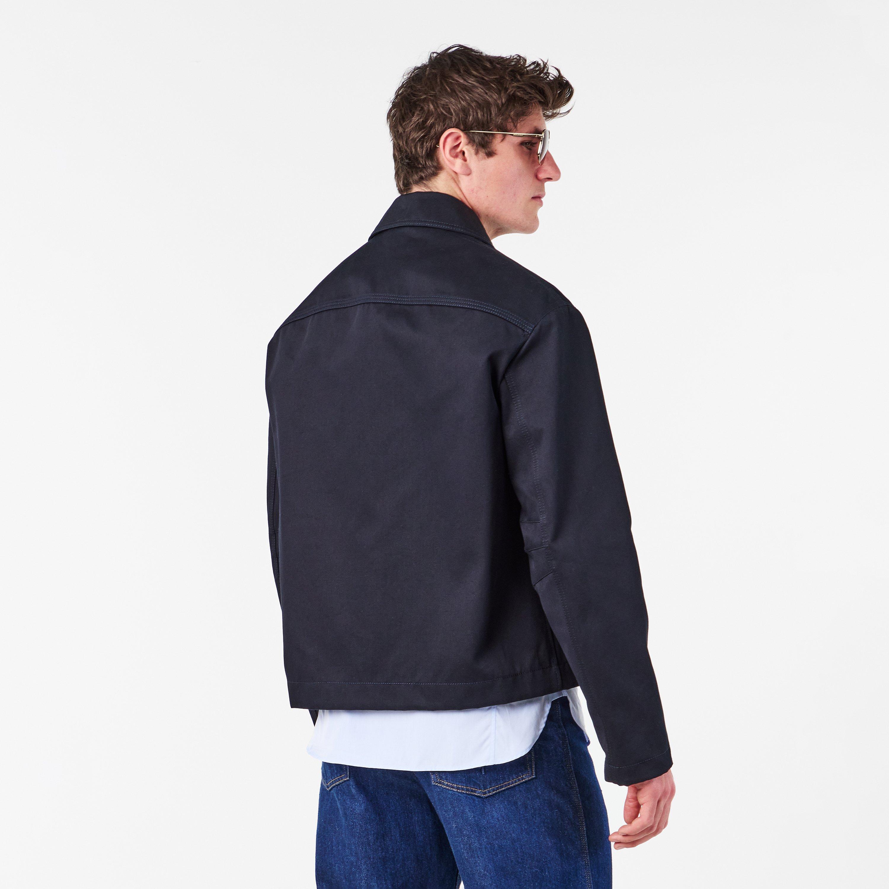 Ink - Gucci - Men's Embossed Cotton Gabardine Long Sleeve Coach Jacket - 4