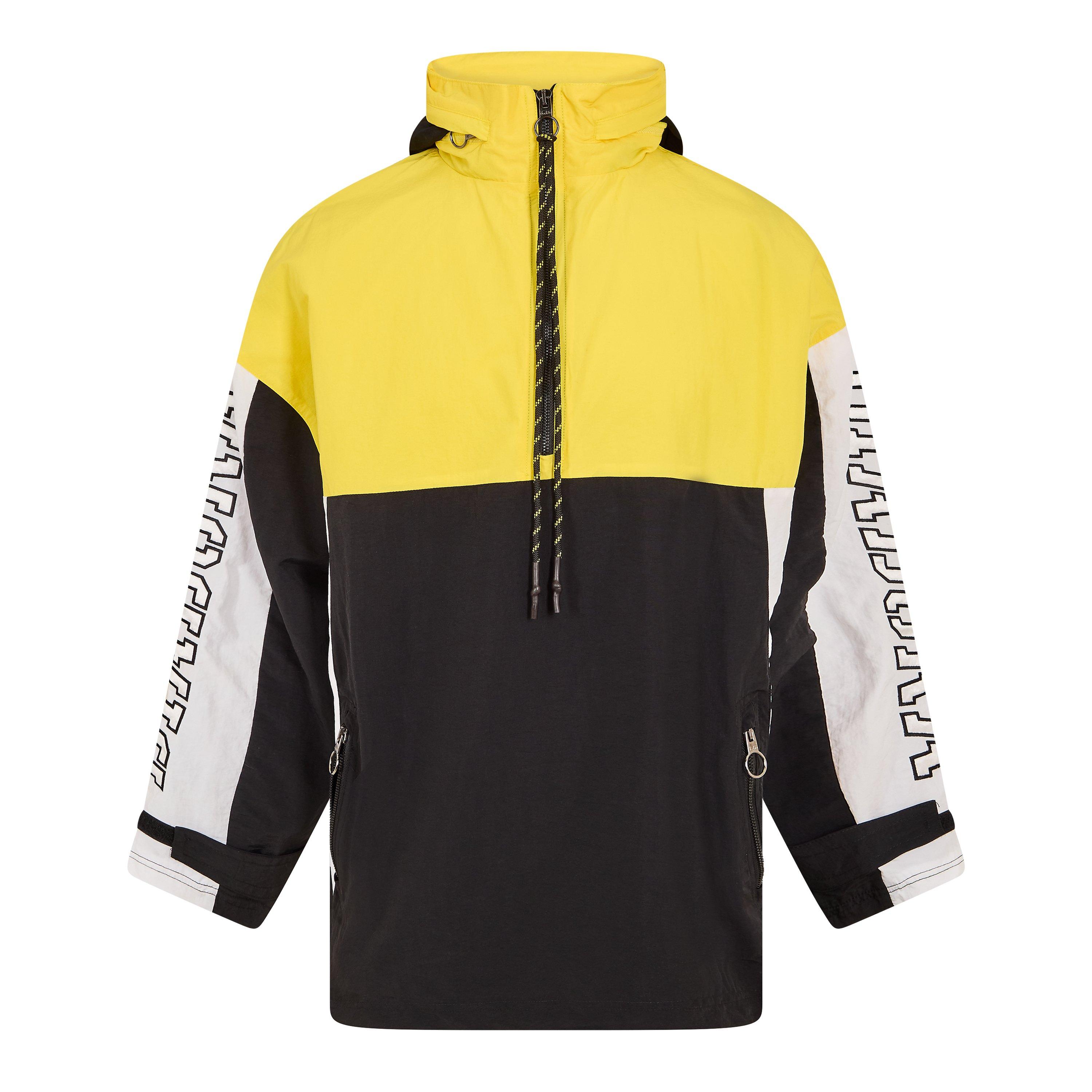 Diadora Men's Anorak Ema Performance Training Jacket - Sunf/Wht/Blk - Medium