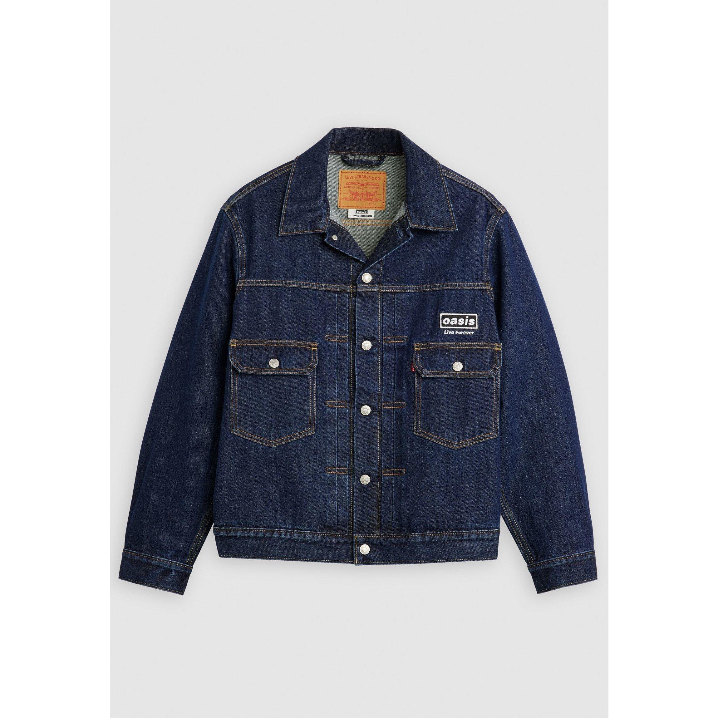Rinsed Blue - Levis - Men's Oasis Type 2 Long Sleeve Denim Jacket - 1