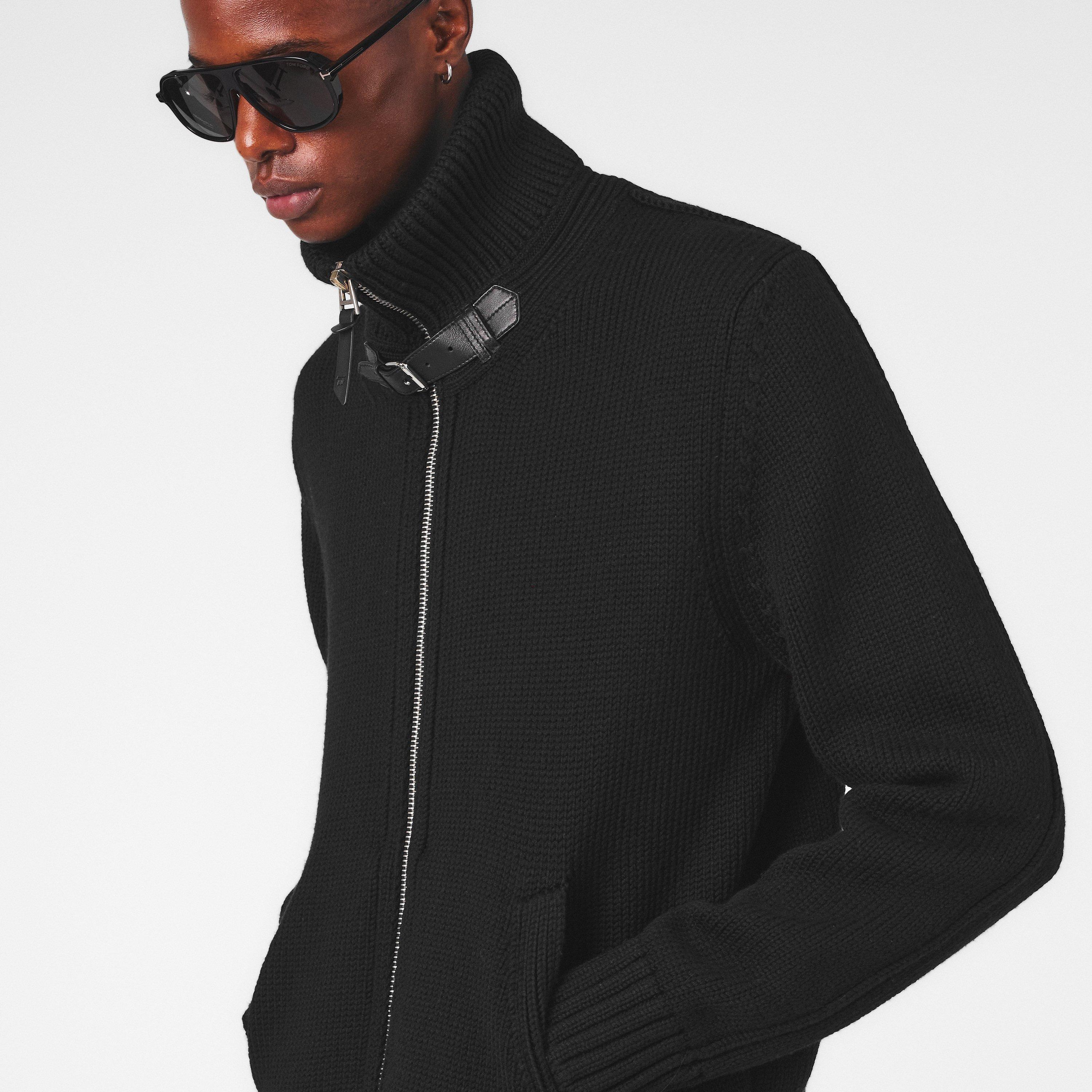 Black - Tom Ford - Men's  Structured Bomber Jacket - 5