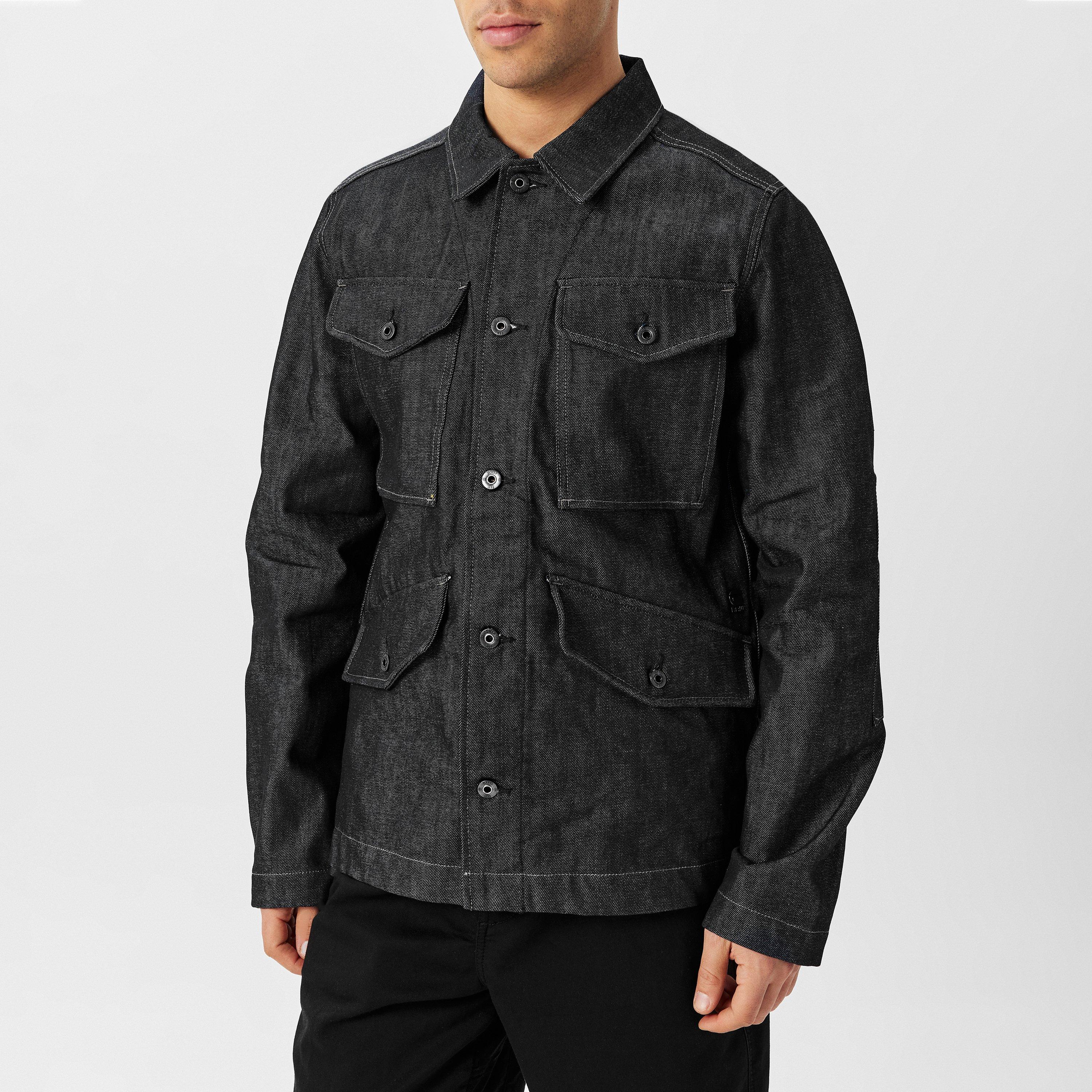 G Star Men's Vodan Long Sleeve Button Oversized Fit Overshirt