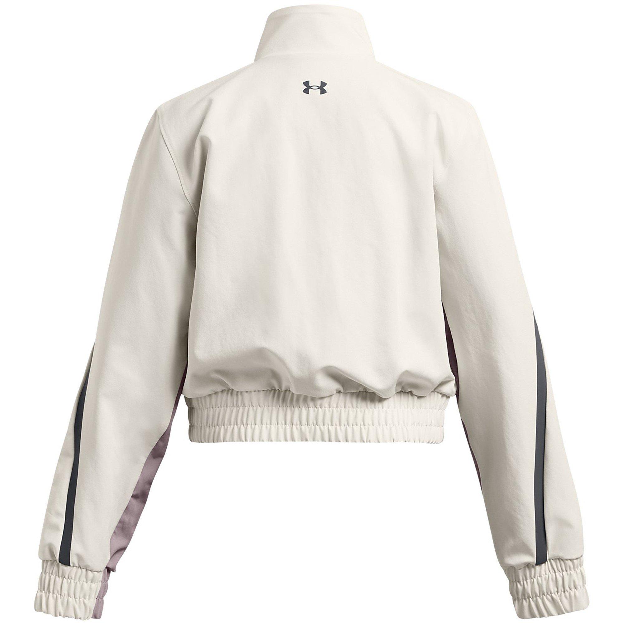 White - Under Armour - Kids' Unstoppable Cropped Moisture-Wicking Performance Training Jacket - 2