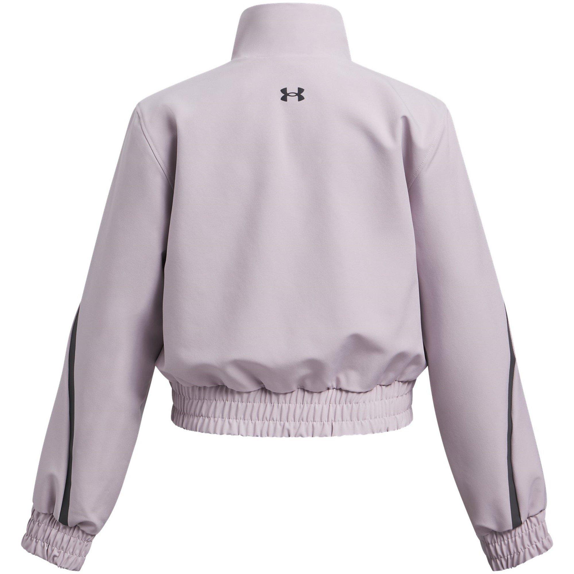 Gray - Under Armour - Kids' Unstoppable Cropped Moisture-Wicking Performance Training Jacket - 2