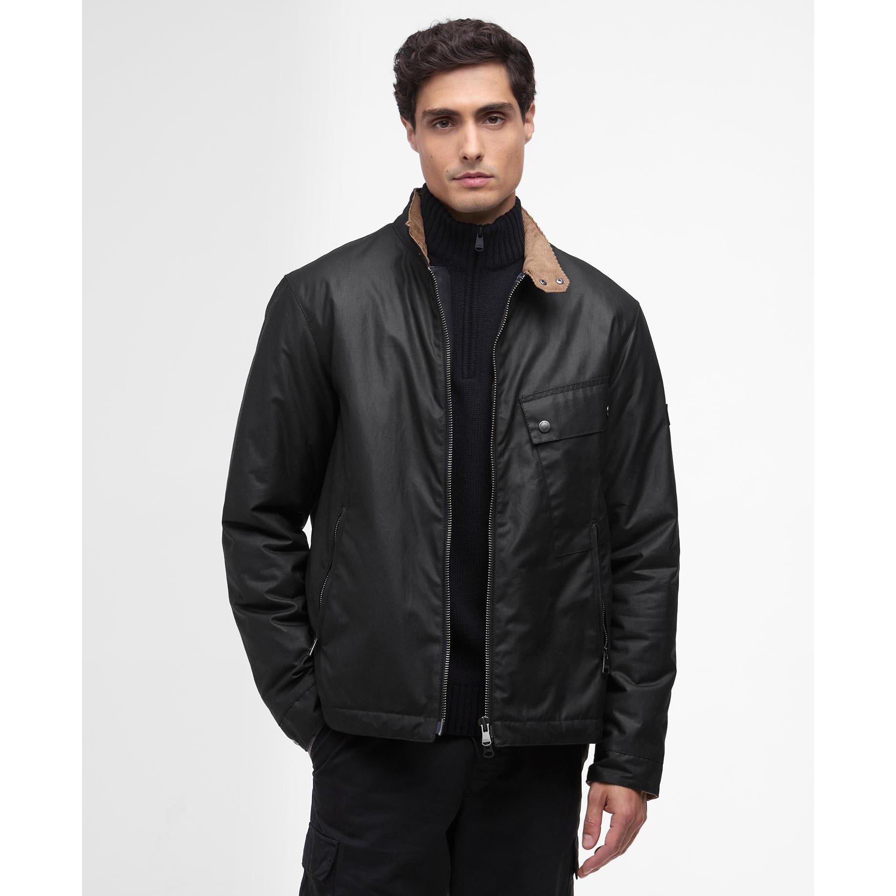 Black - Barbour International - Mens Chard Waxed Jacket - 2