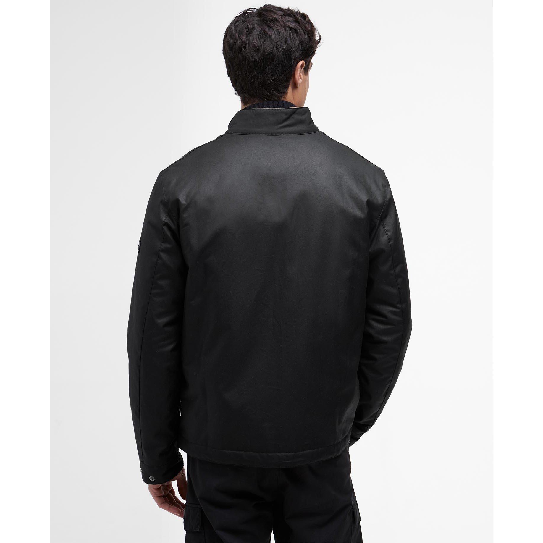 Black - Barbour International - Mens Chard Waxed Jacket - 3