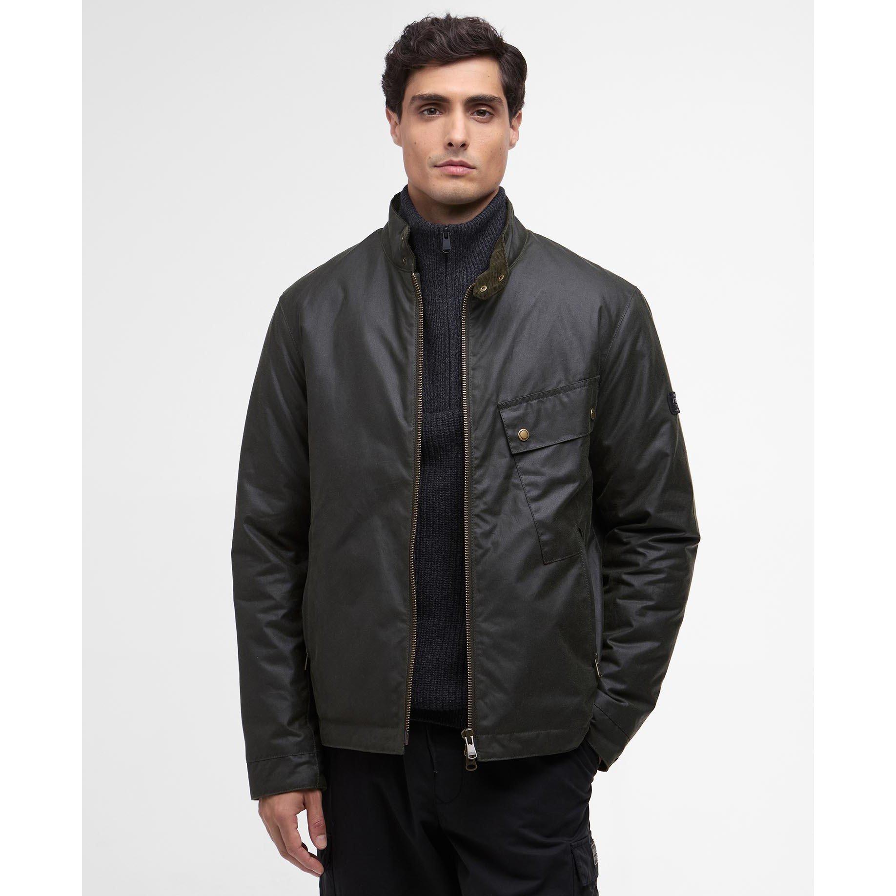 Olive OL99 - Barbour International - Mens Chard Waxed Jacket - 2
