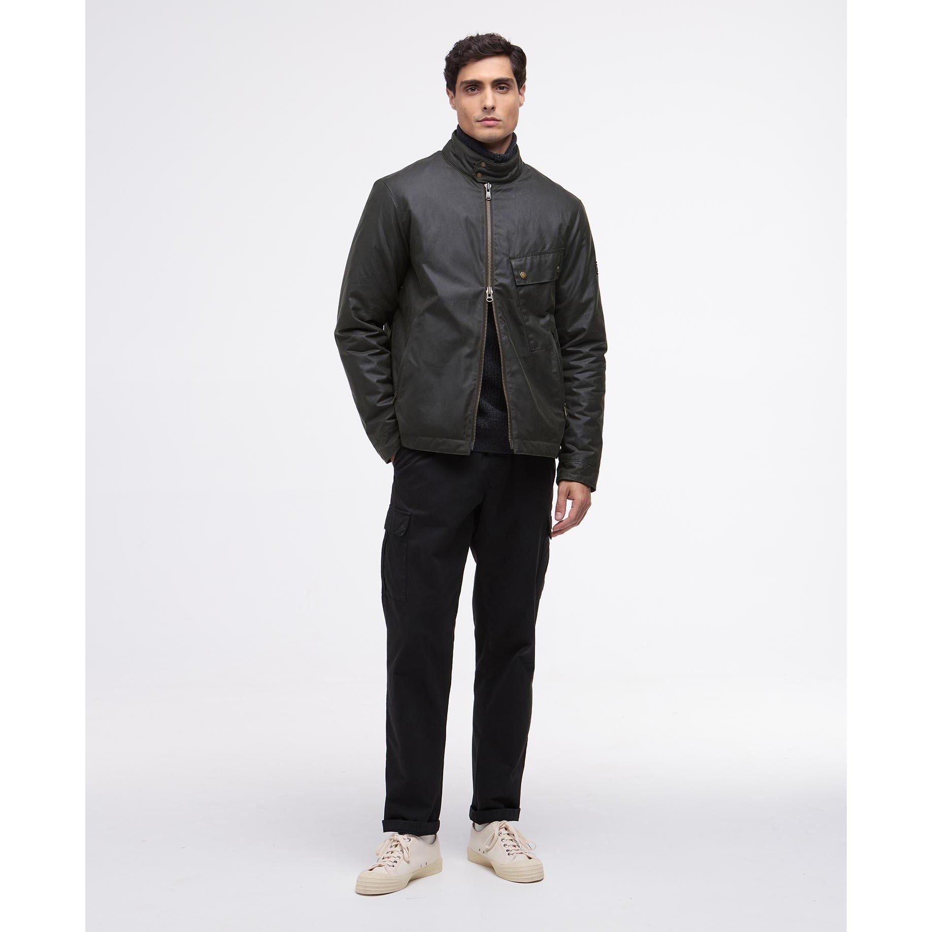 Olive OL99 - Barbour International - Mens Chard Waxed Jacket - 7