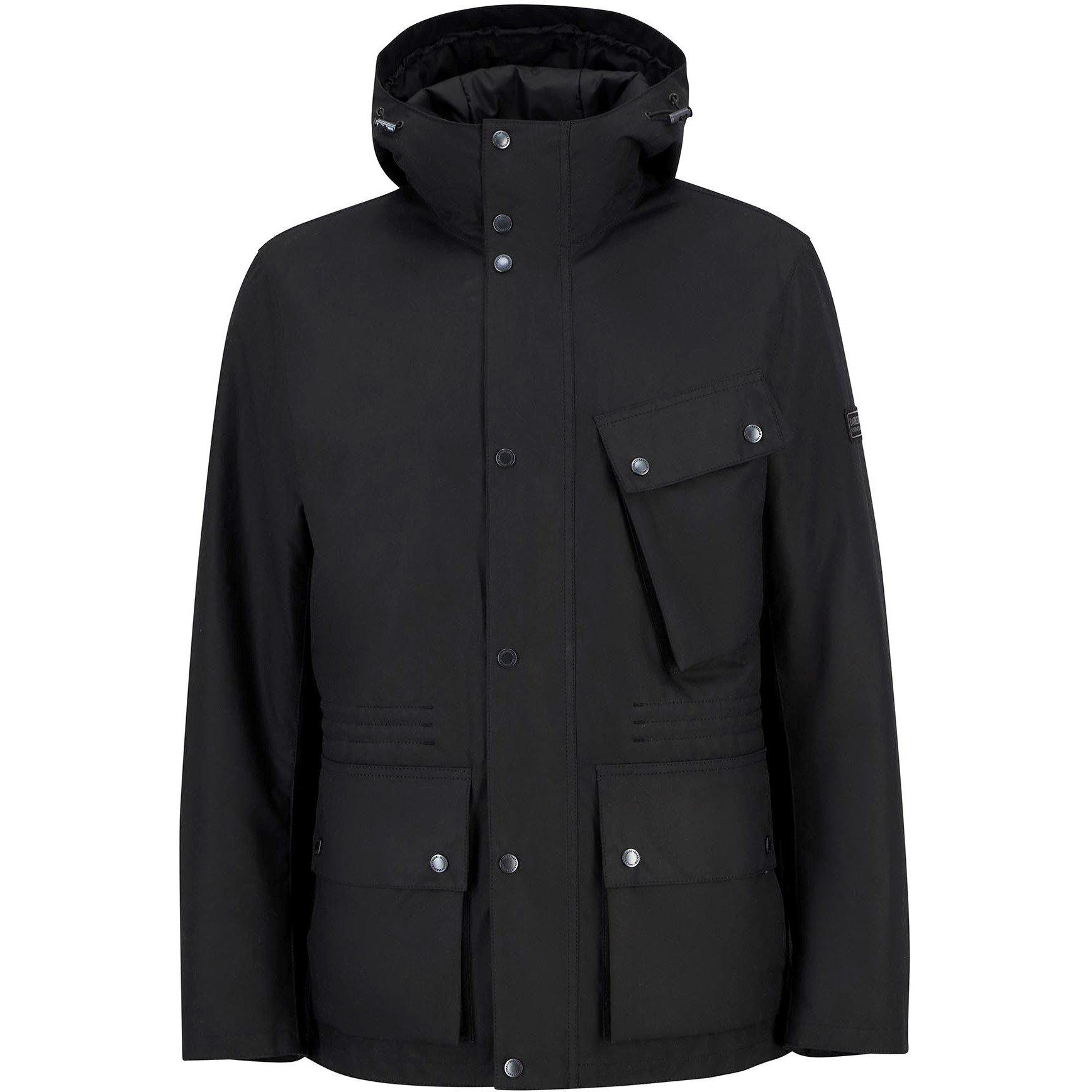Black BK71 - Barbour International - Mens Endley Waxed Jacket - 1