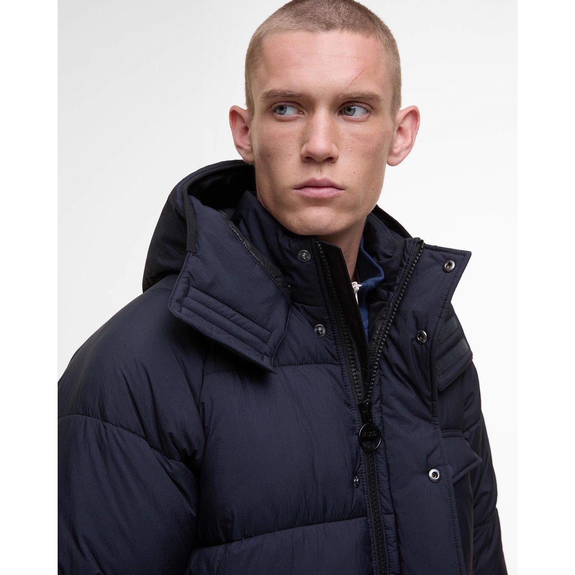 Navy NY71 - Barbour International - Men's B.Intense Haze Medium Puffer Jacket - 4