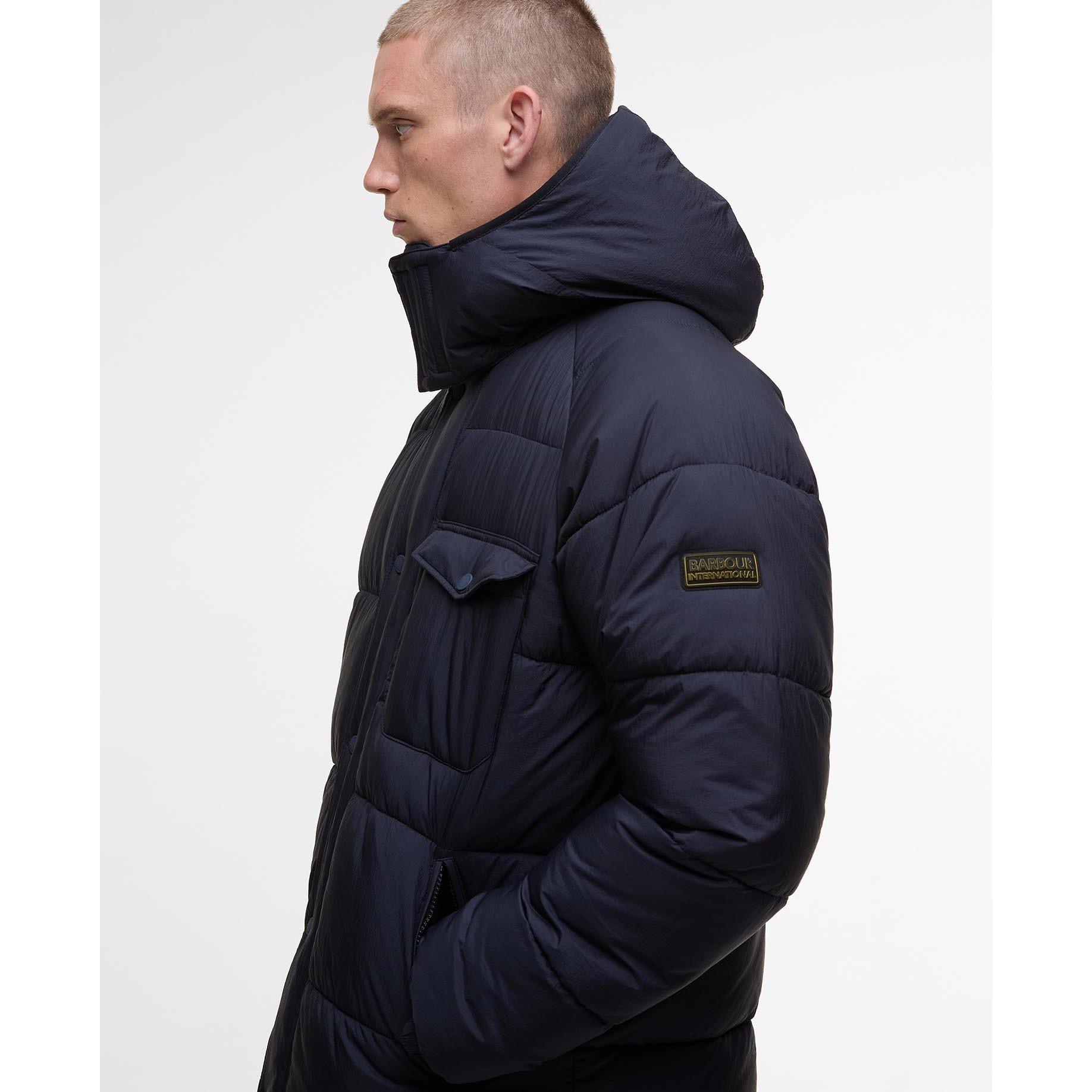 Navy NY71 - Barbour International - Men's B.Intense Haze Medium Puffer Jacket - 5