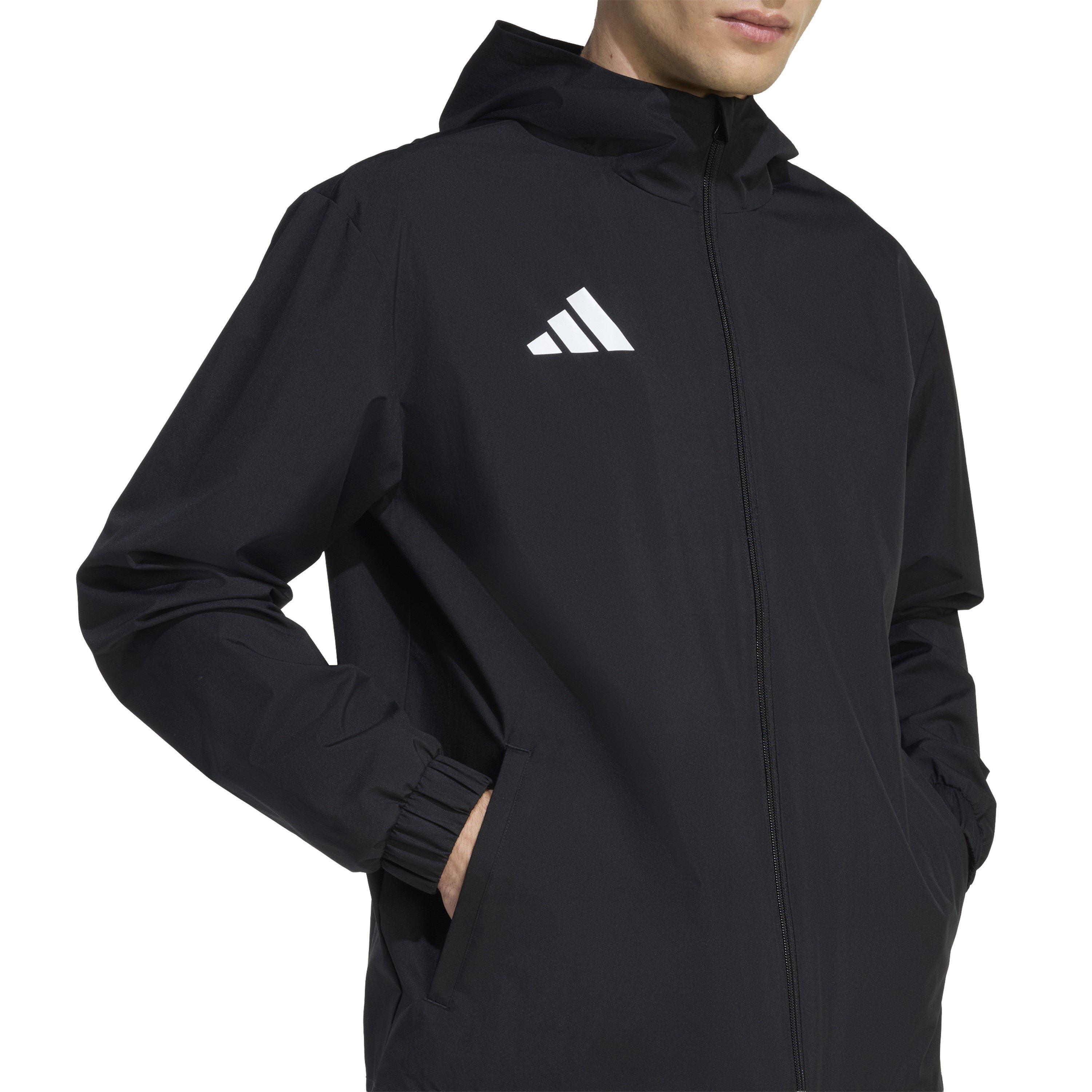 Crno/Bijelo - adidas - Entrada 22 All Weather Water and Wind Resistant Rain Anorak - 5