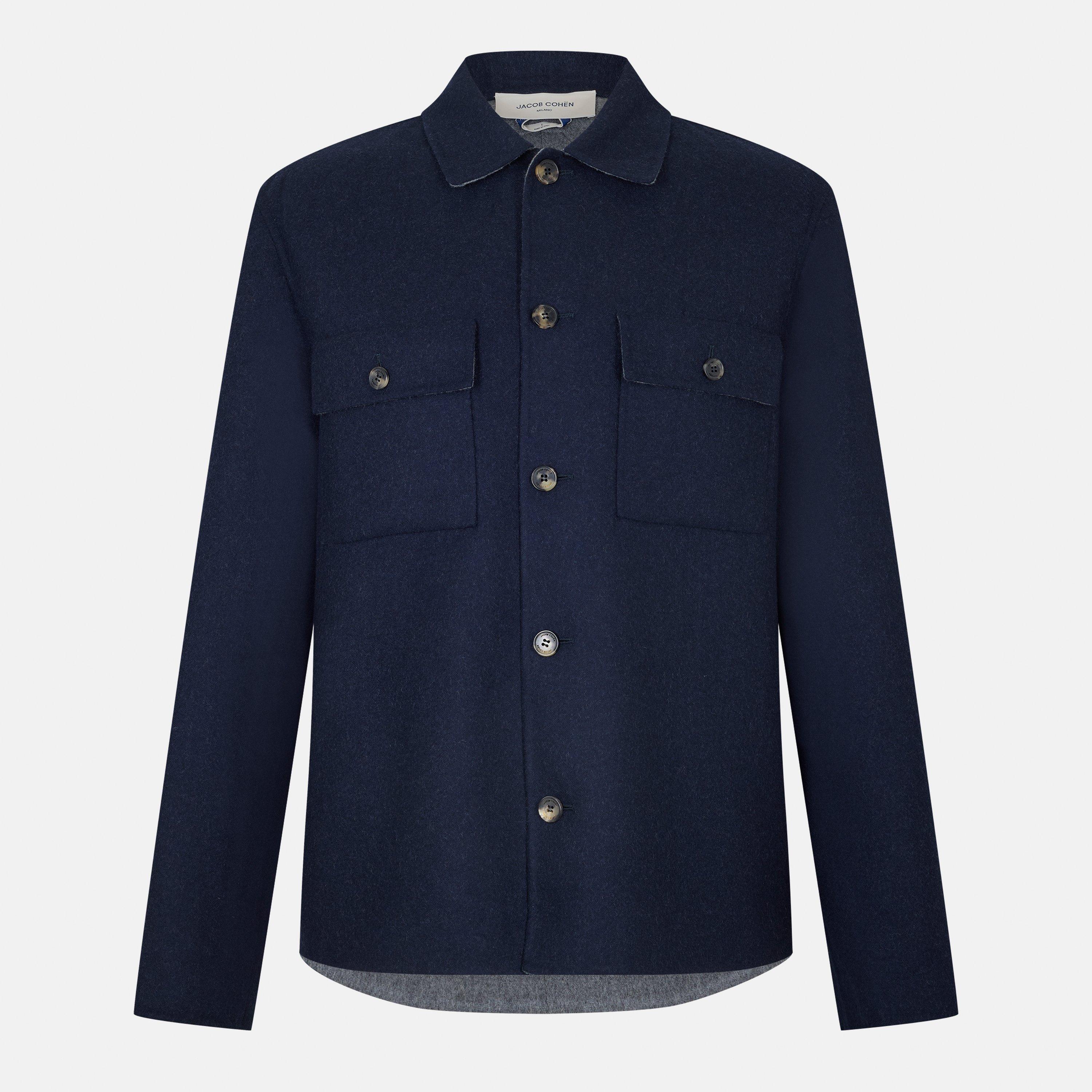 Navy - Jacob Cohen - Men's Denim Italian Overshirt - 1