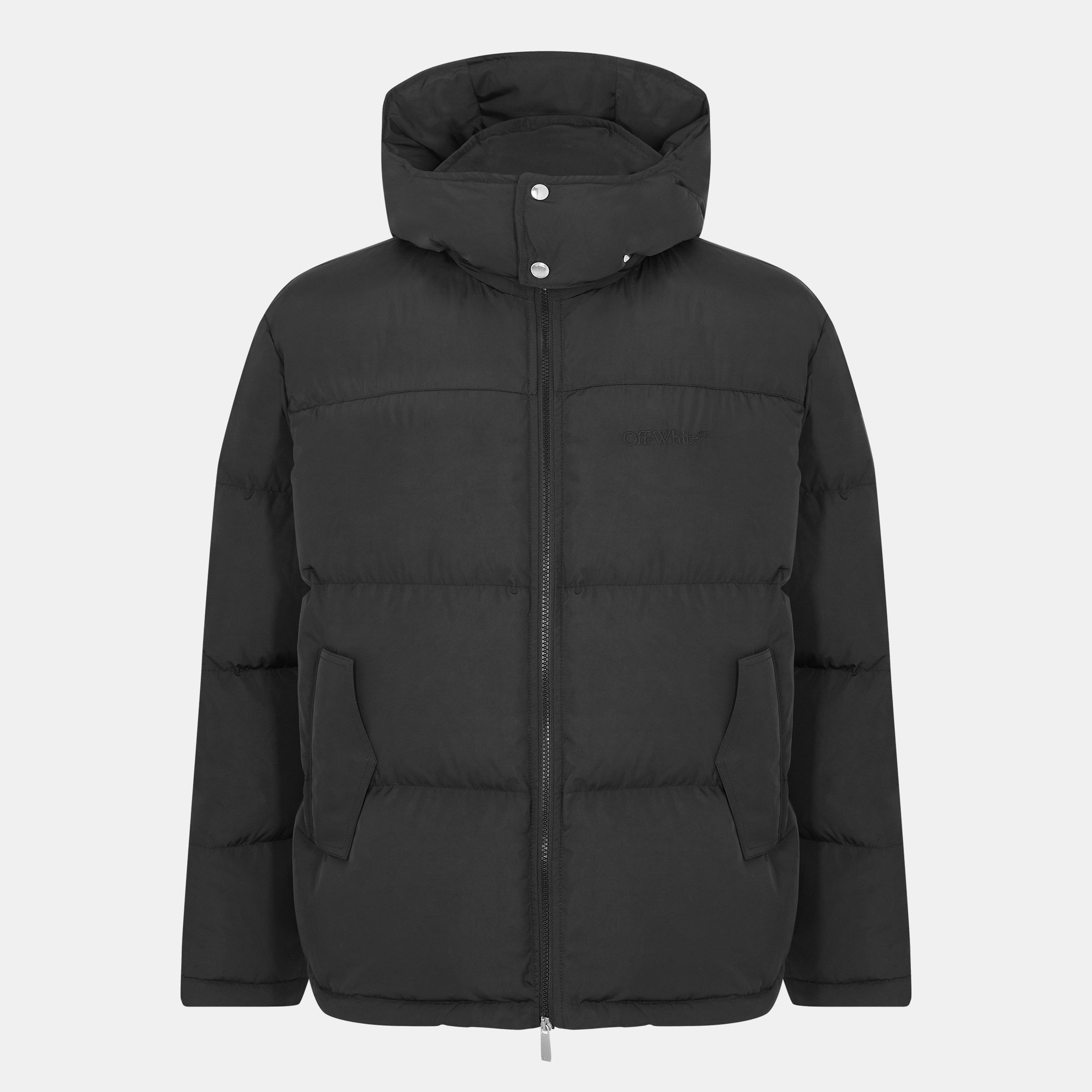 Black - Off White - Men's Arrw Down Medium Puffer Jacket - 1