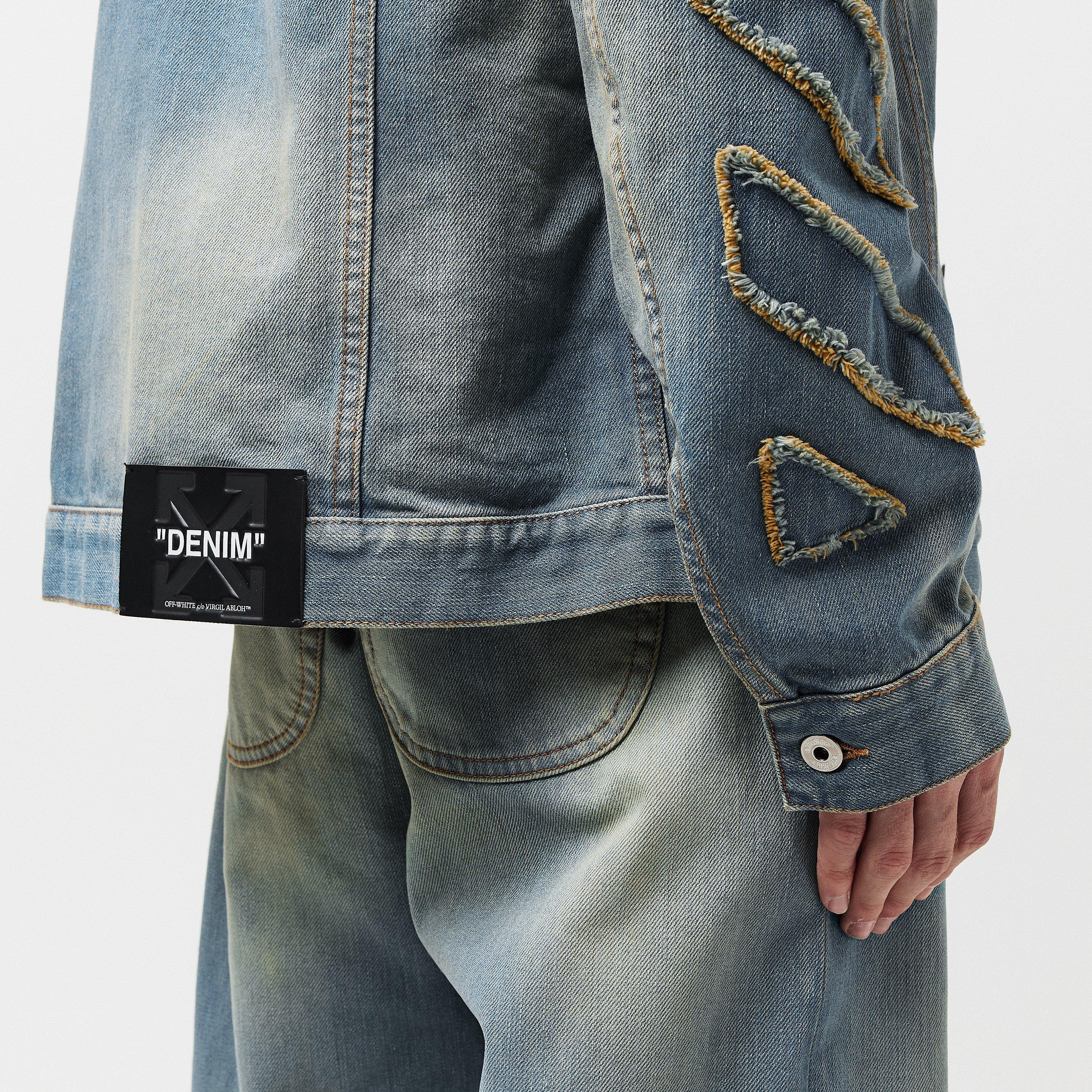 Off White | Men's Patch Denim Jacket | Flannels