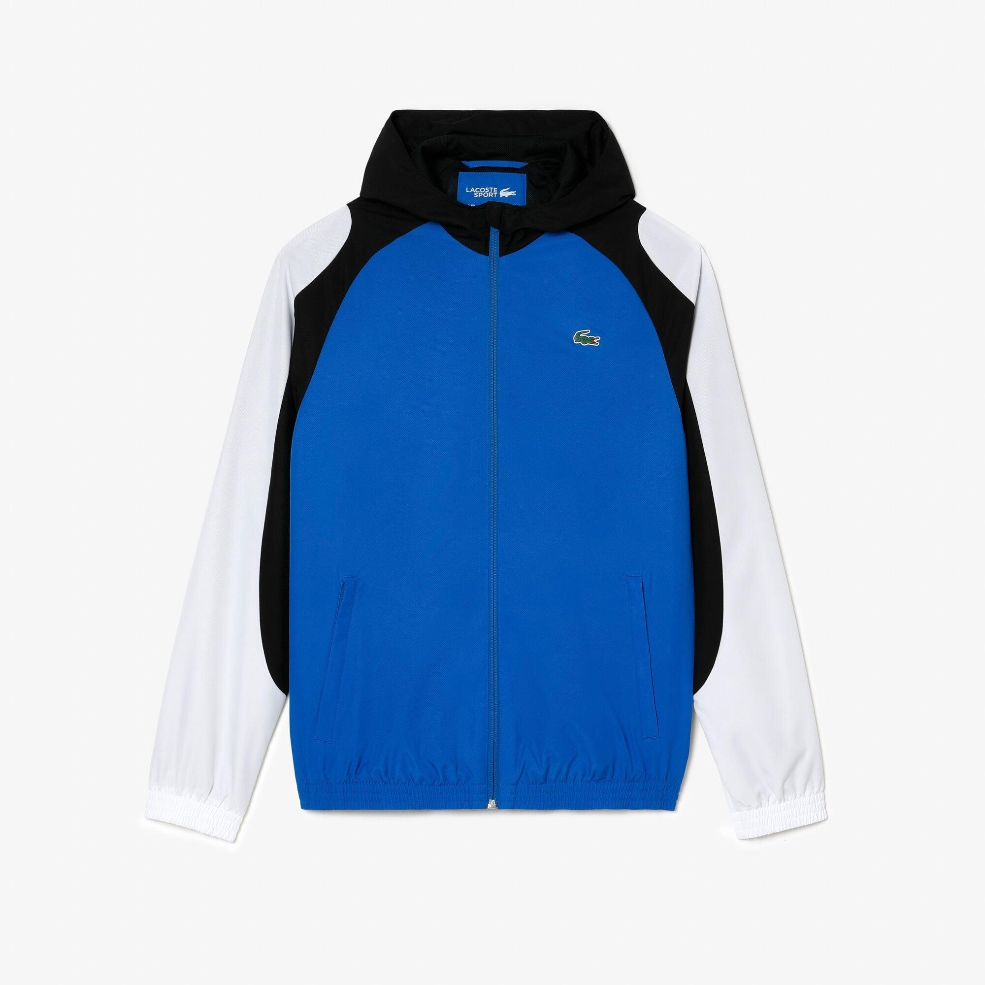 Lacoste Men's Blouson Performance Training Jacket - Black-White - M