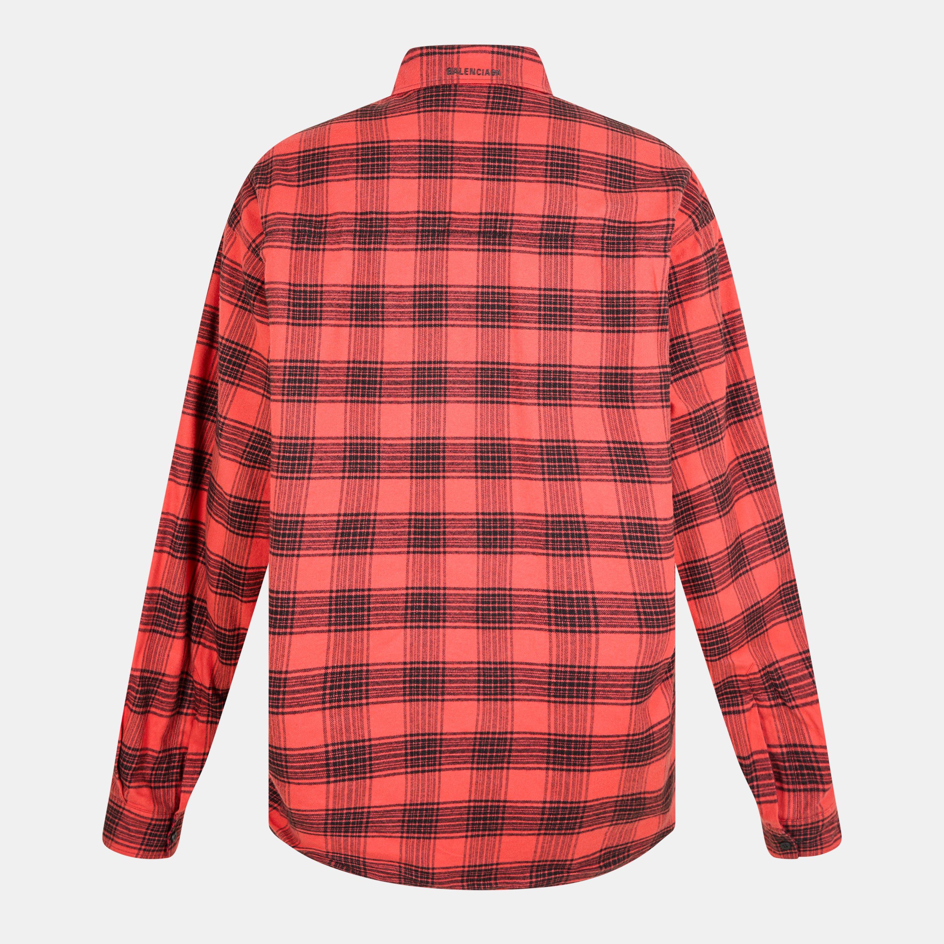 Red - Balenciaga - Men's Technical Fabric Overshirt - 2
