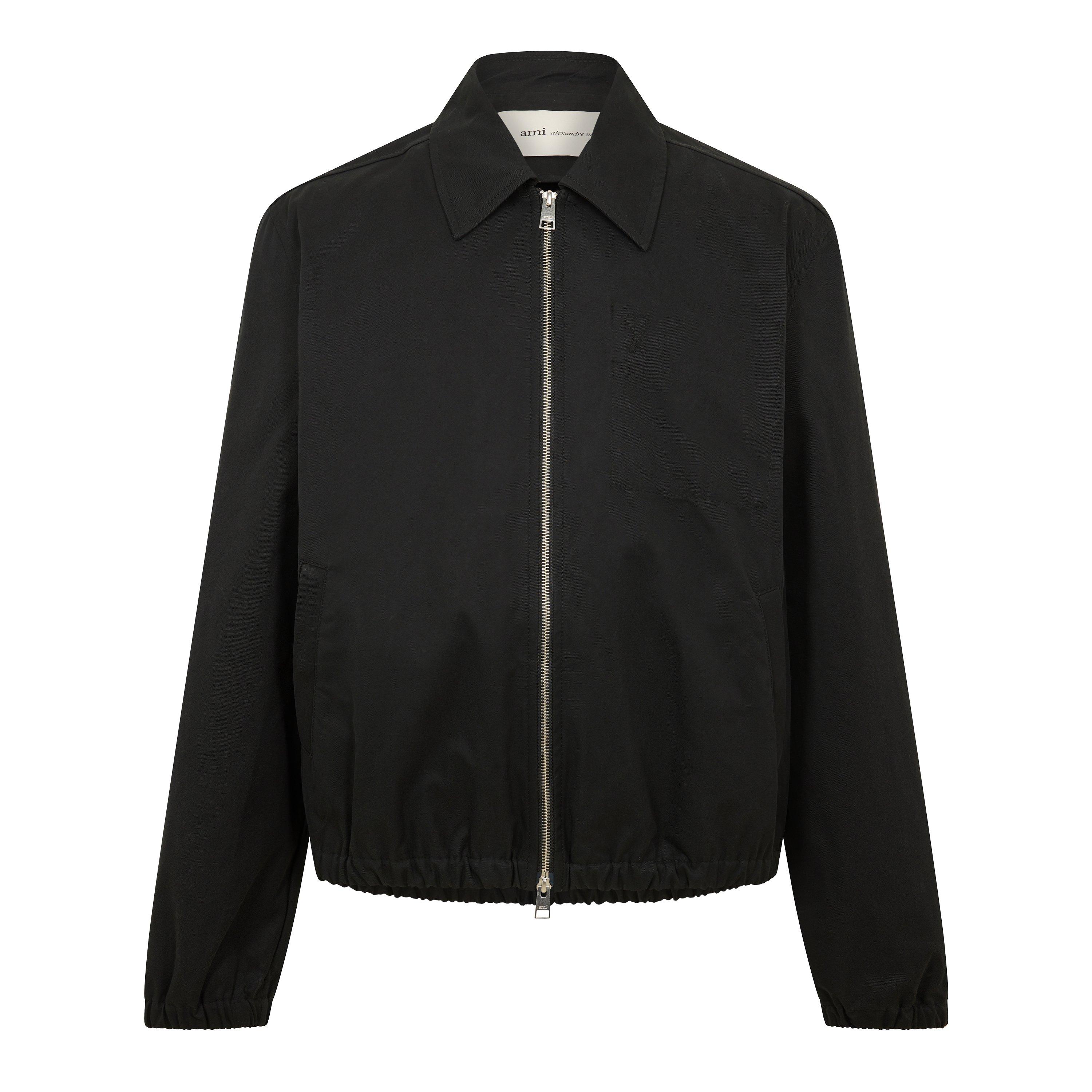 Ami Paris Men's Embossed Harrington Jacket - Black - Medium