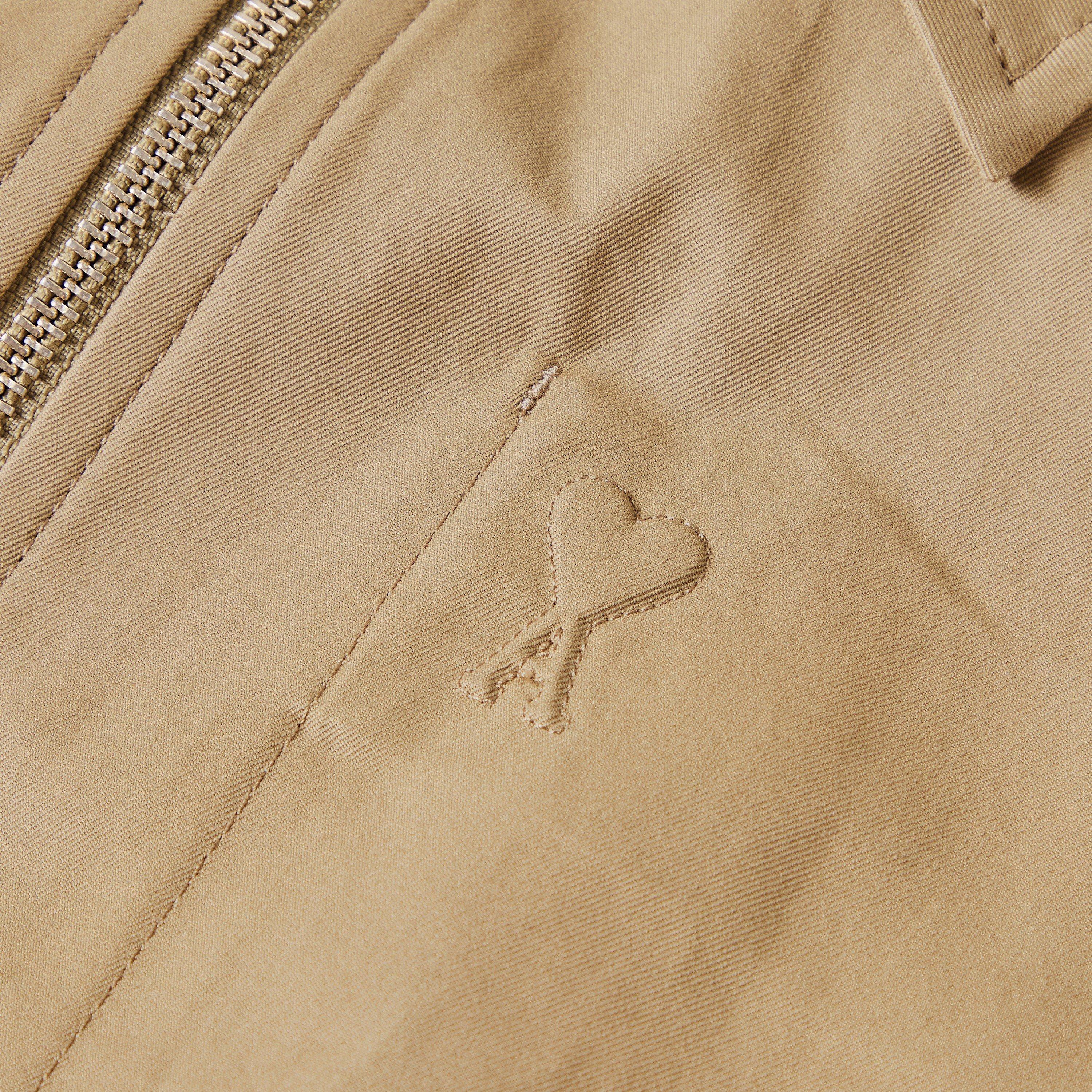 Beige - Ami Paris - Men's Embossed Harrington Jacket - 5