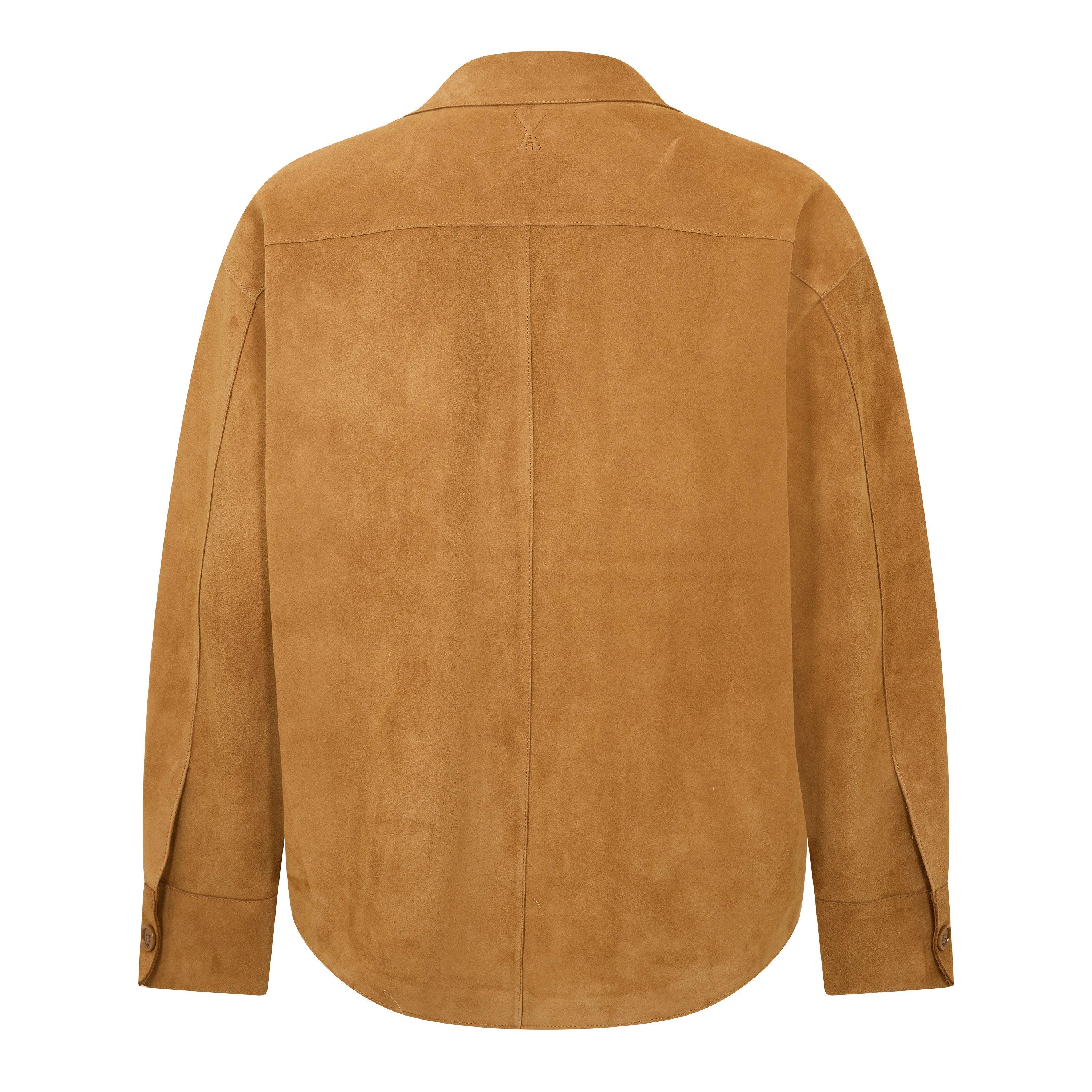 Caramel - Ami Paris - Ami Suede Overshirt Sn62 - 2