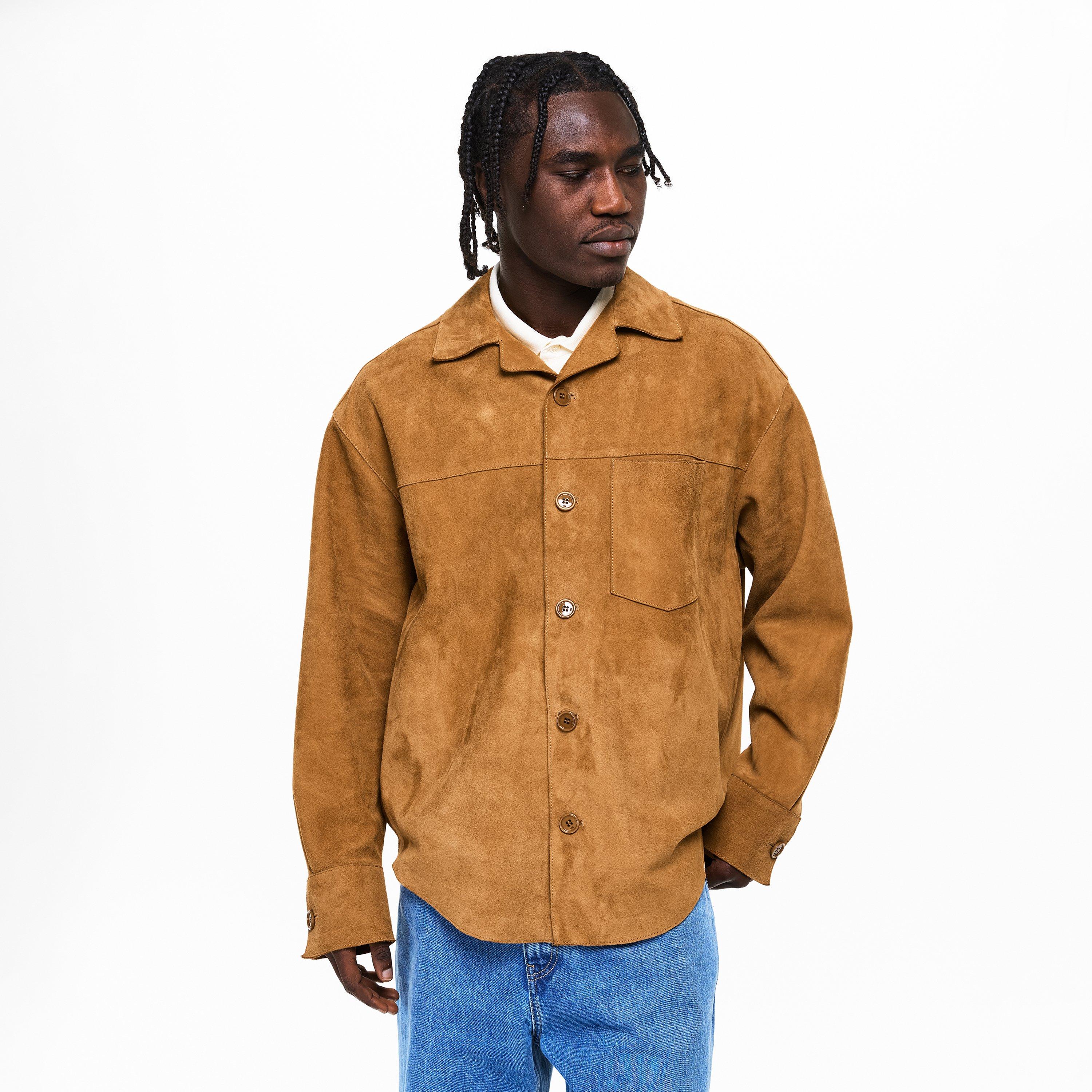 Caramel - Ami Paris - Men's Suede Overshirt - 3