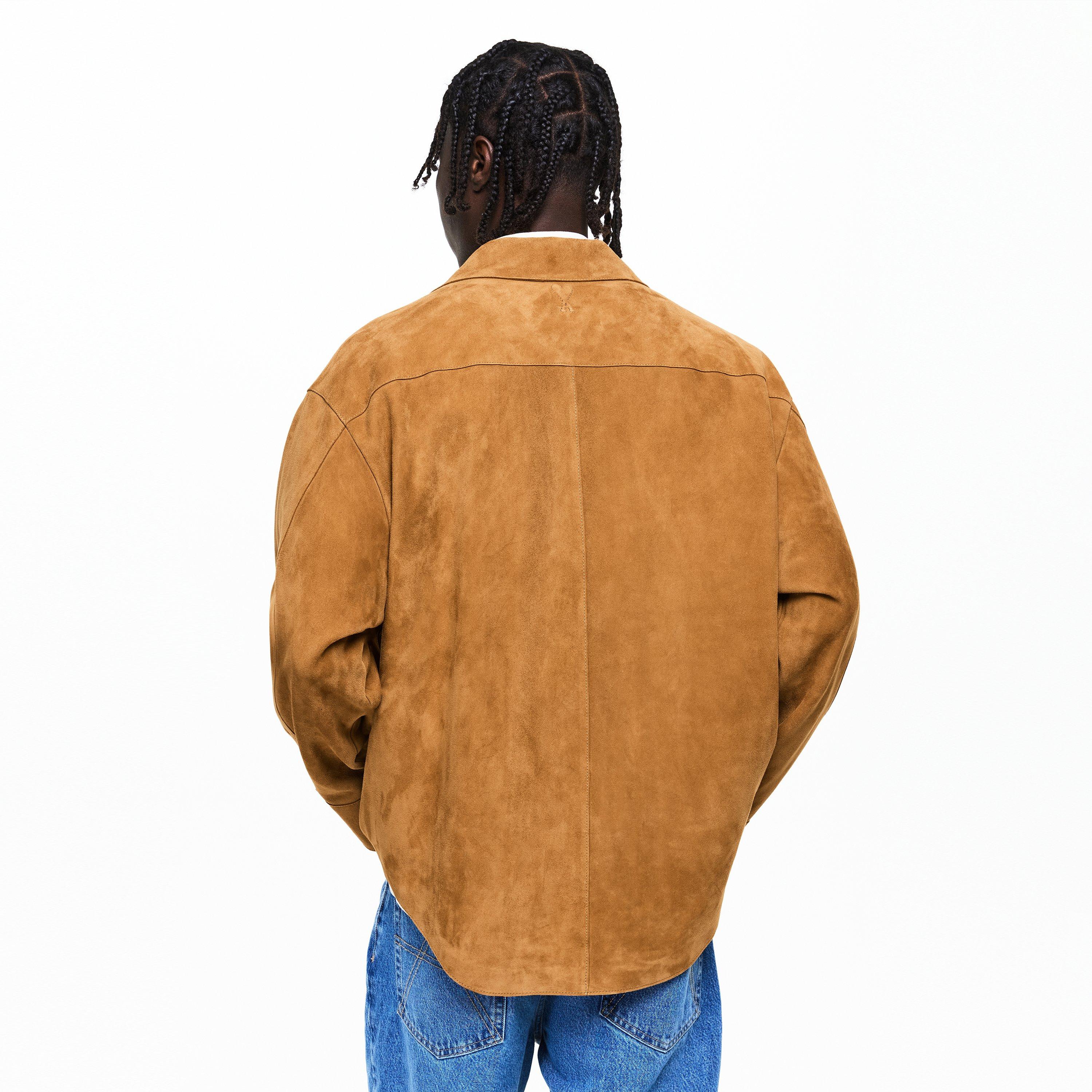 Caramel - Ami Paris - Men's Suede Overshirt - 4