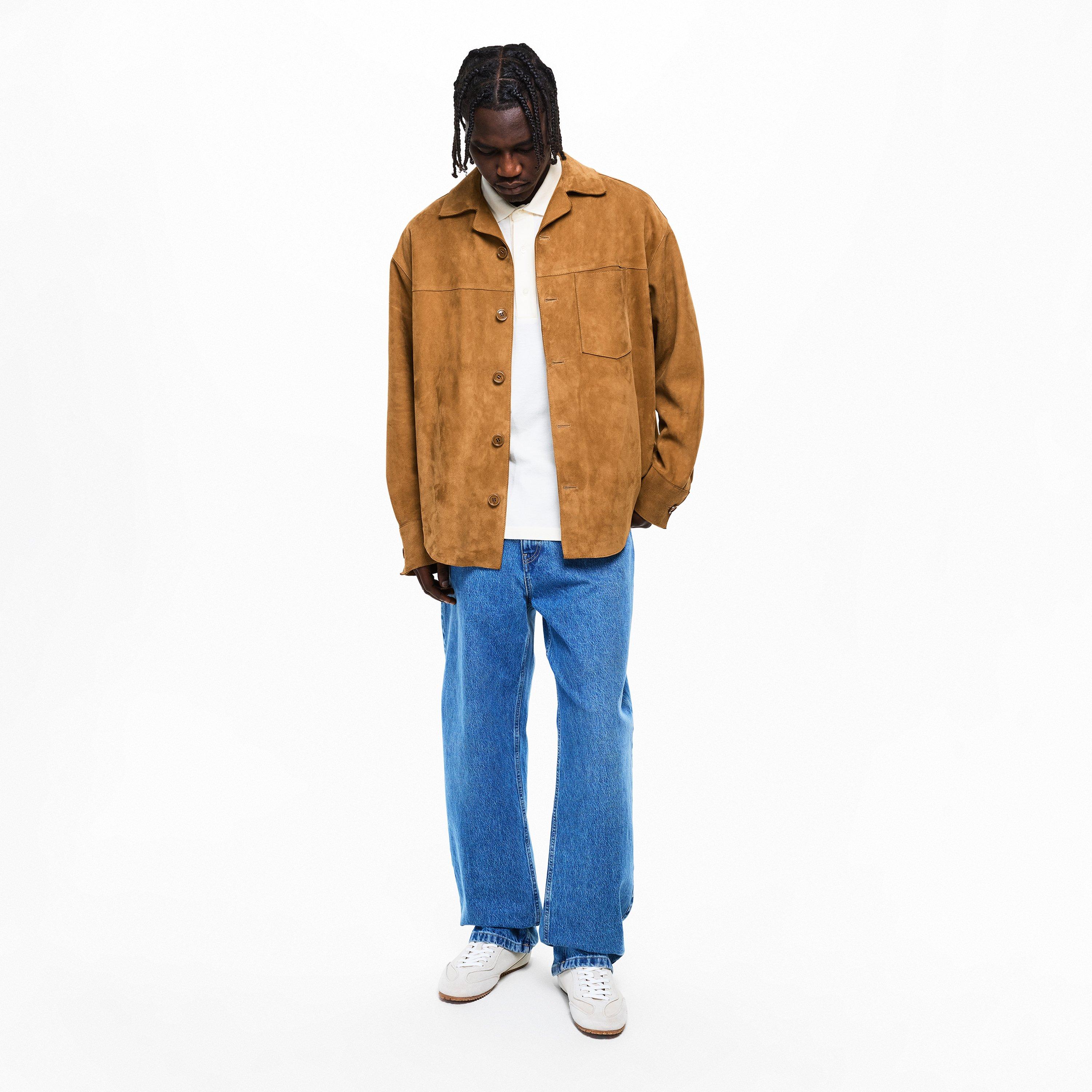 Caramel - Ami Paris - Men's Suede Overshirt - 6