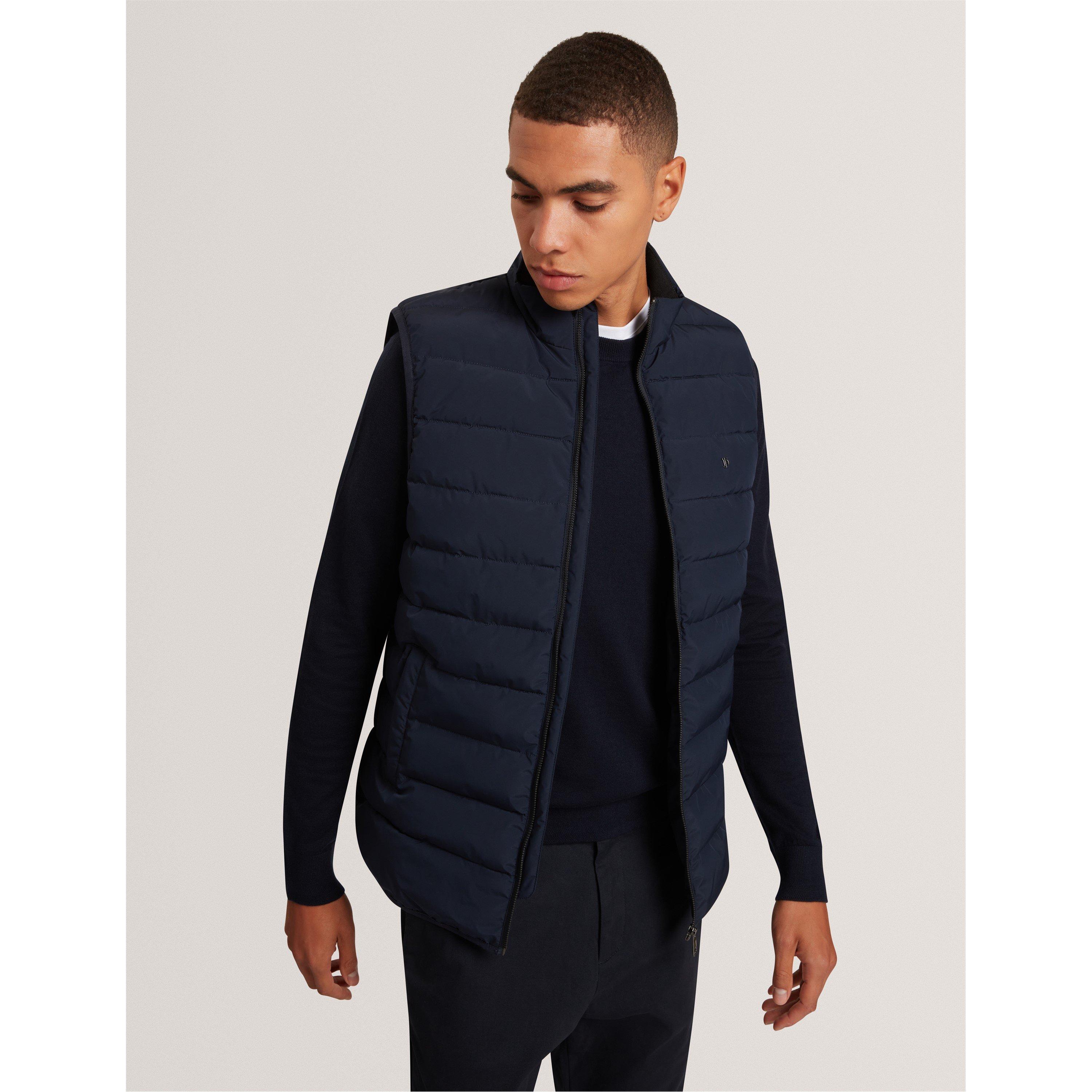 Navy - Ted Baker - Men's Lightweight Quilted Gilet - 3