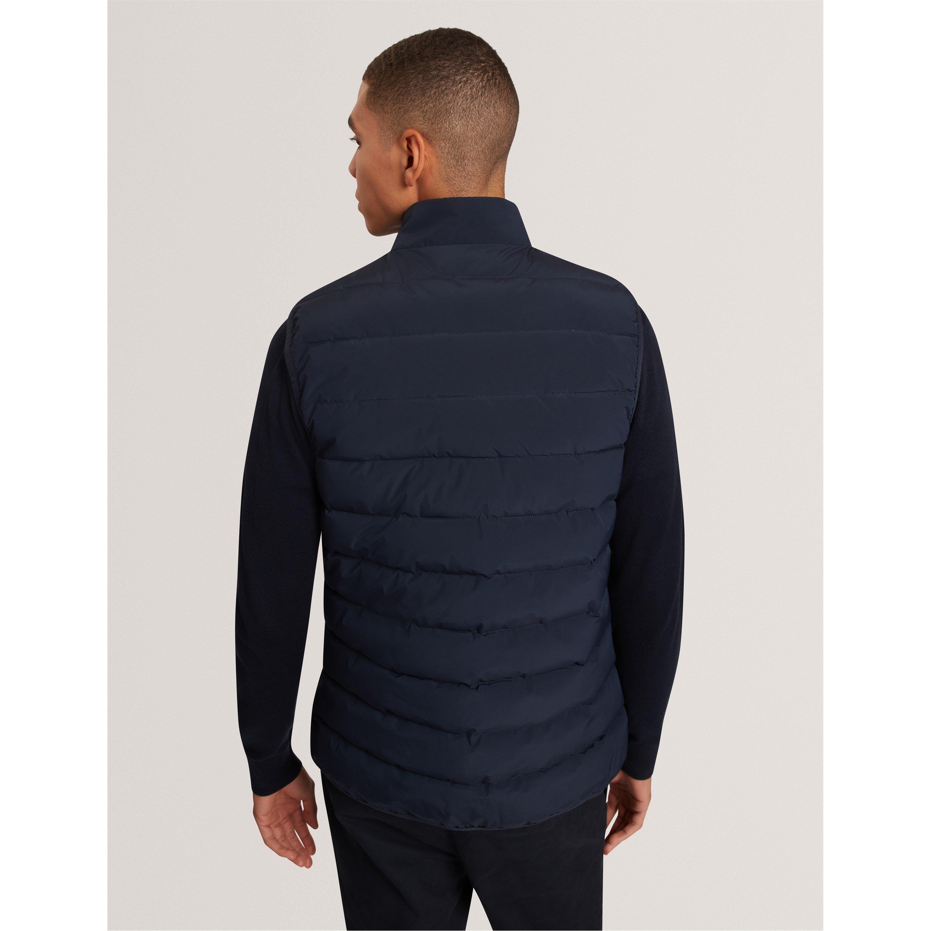 Navy - Ted Baker - Men's Lightweight Quilted Gilet - 4