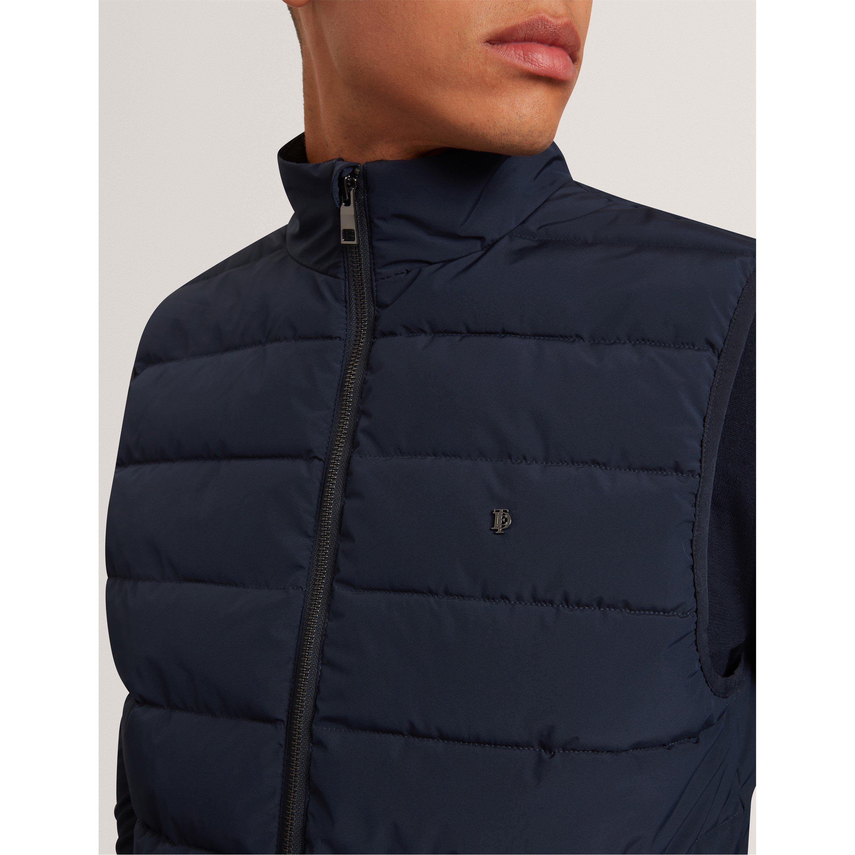 Navy - Ted Baker - Men's Lightweight Quilted Gilet - 5